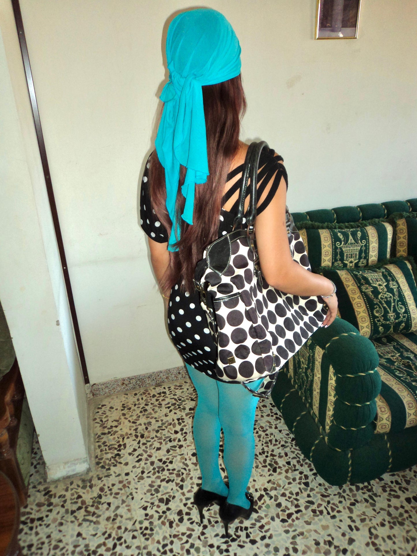 Polka dot mini dress