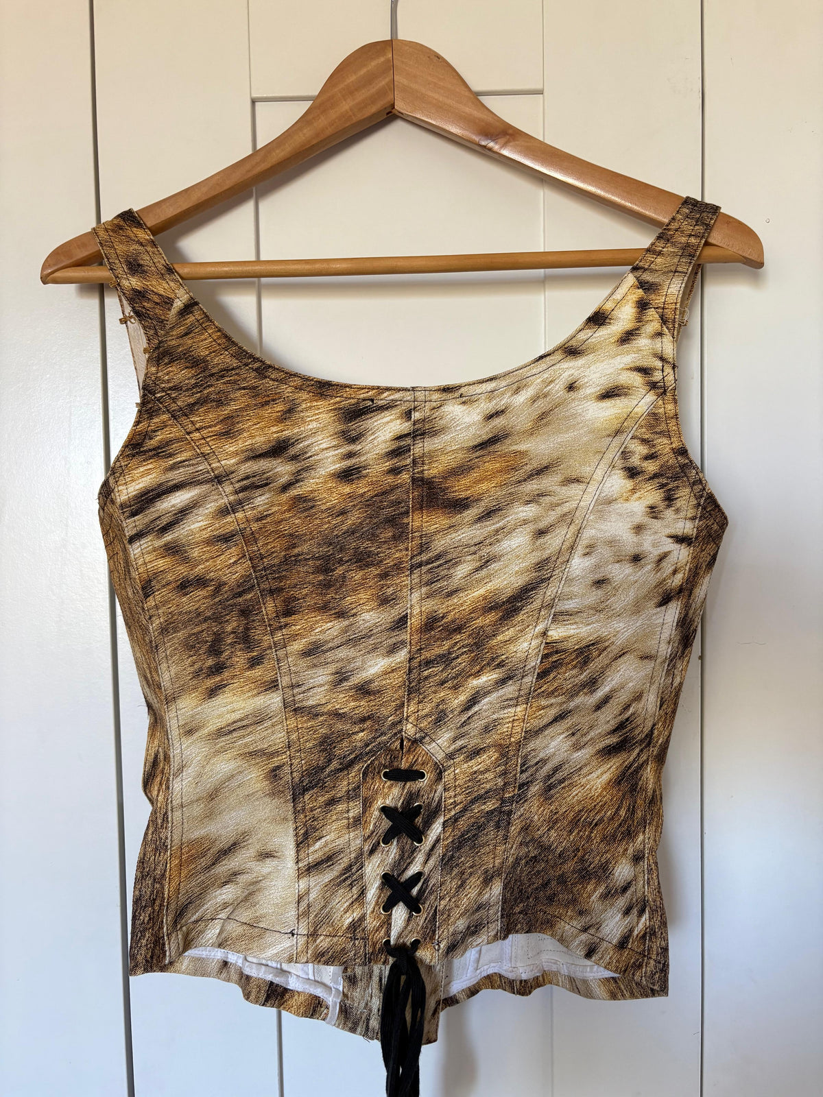 Roberto Cavalli 2000s leopard bustier top