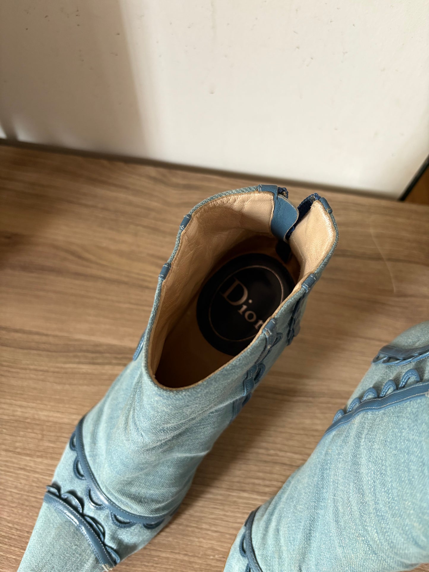 Dior vintage denim boots