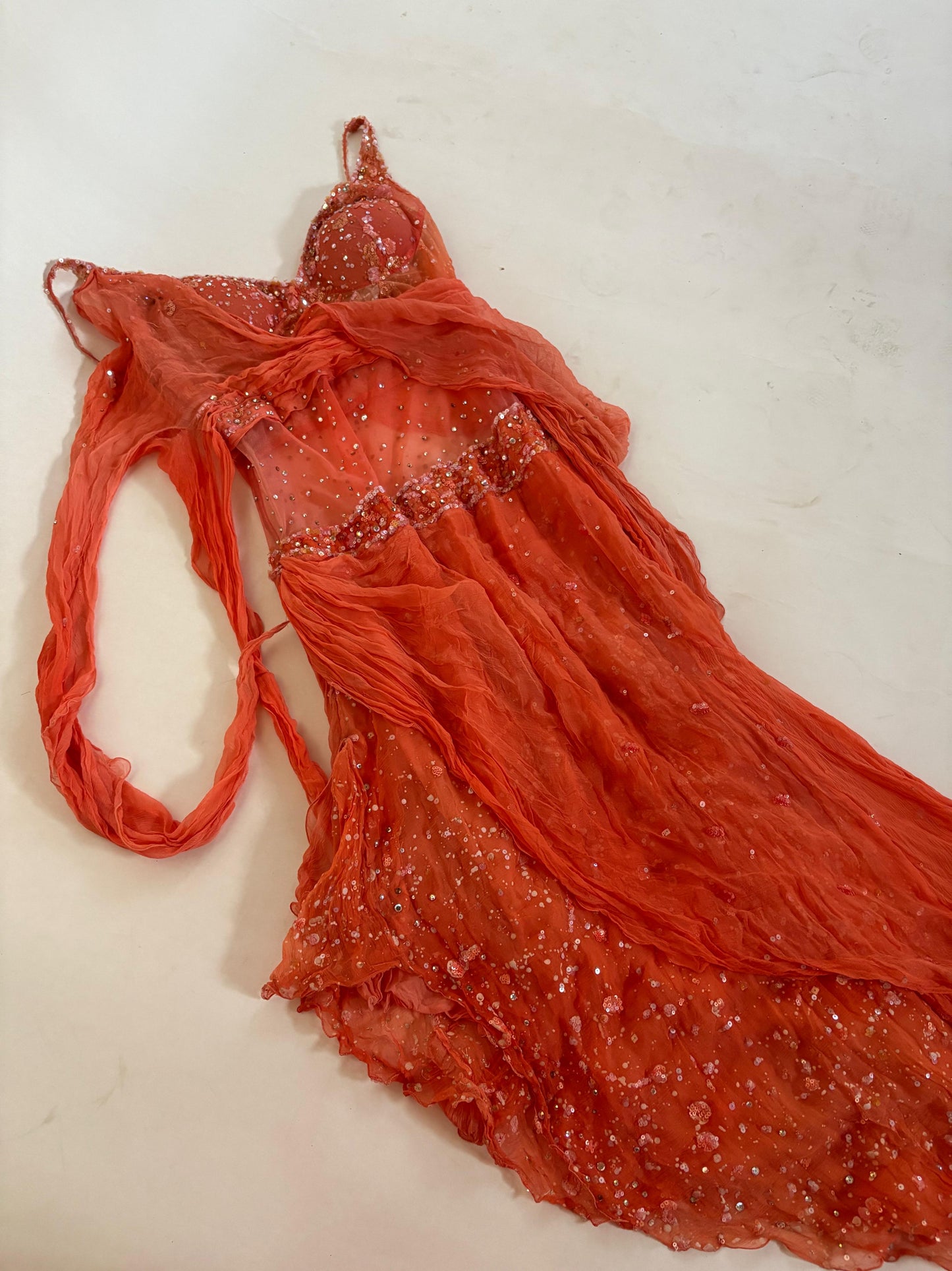 Vintage beaded gown dress