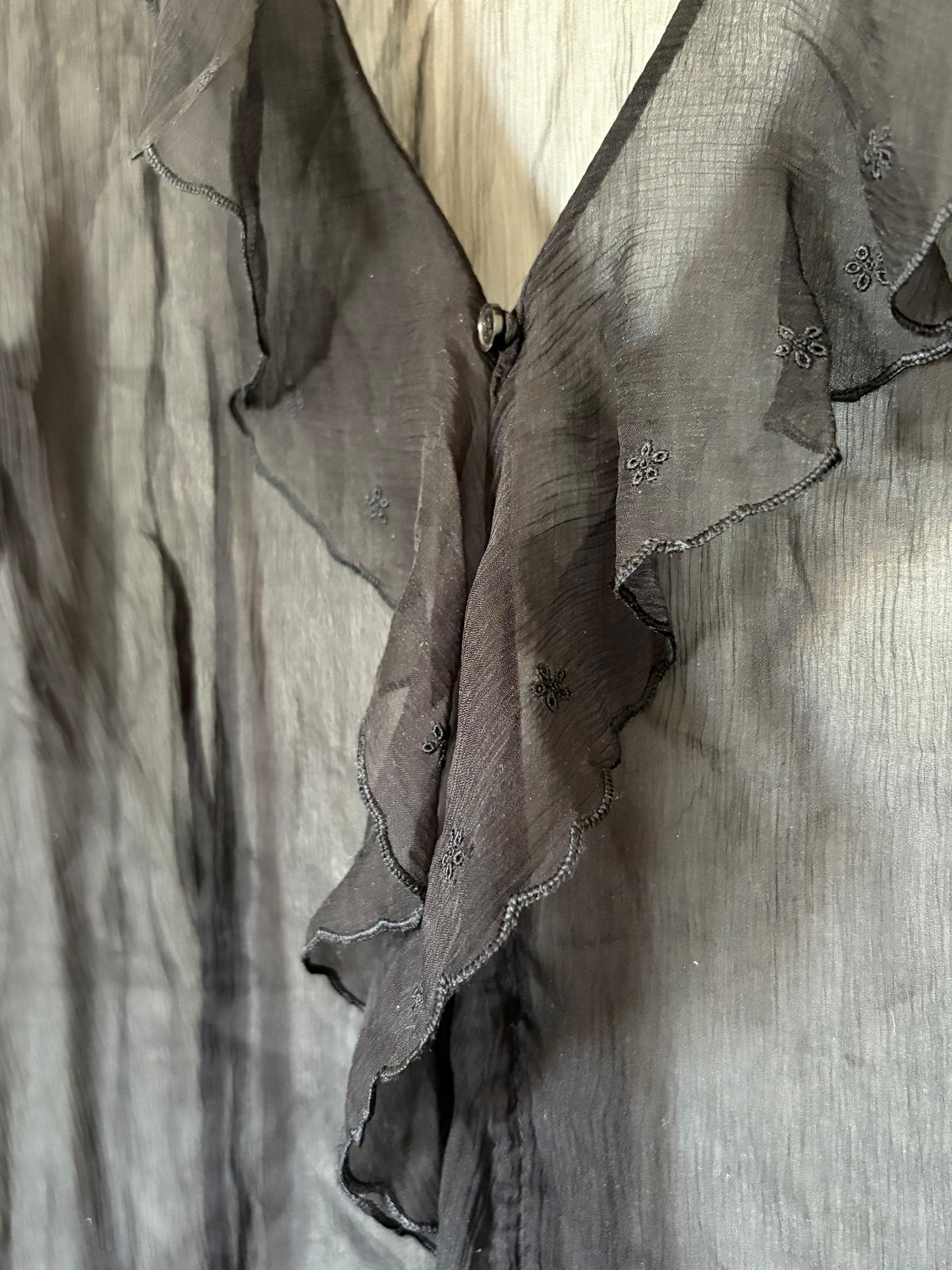 Massimo Dutti silk sheer button up blouse