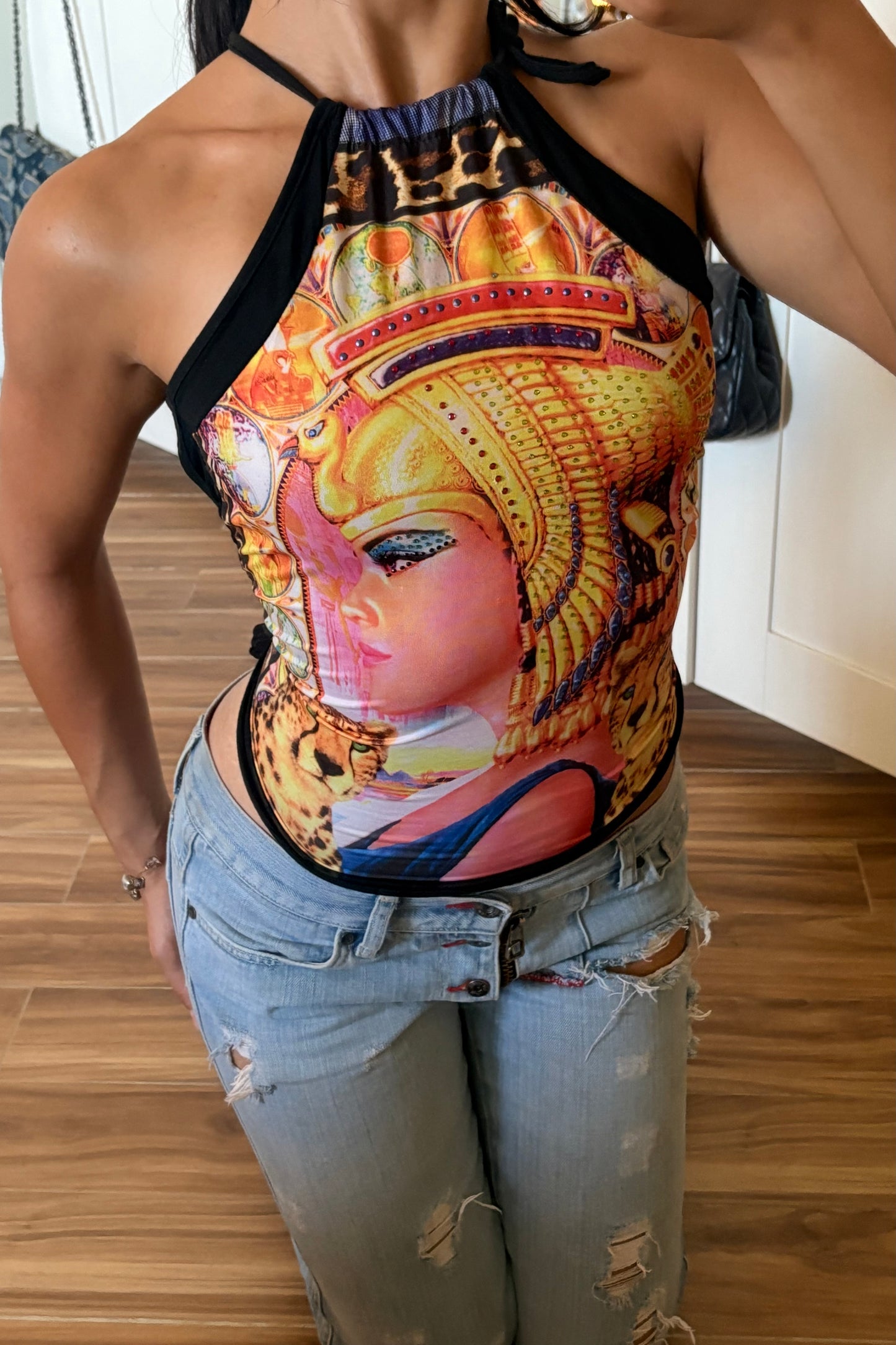 2000s graphic cleopatra top