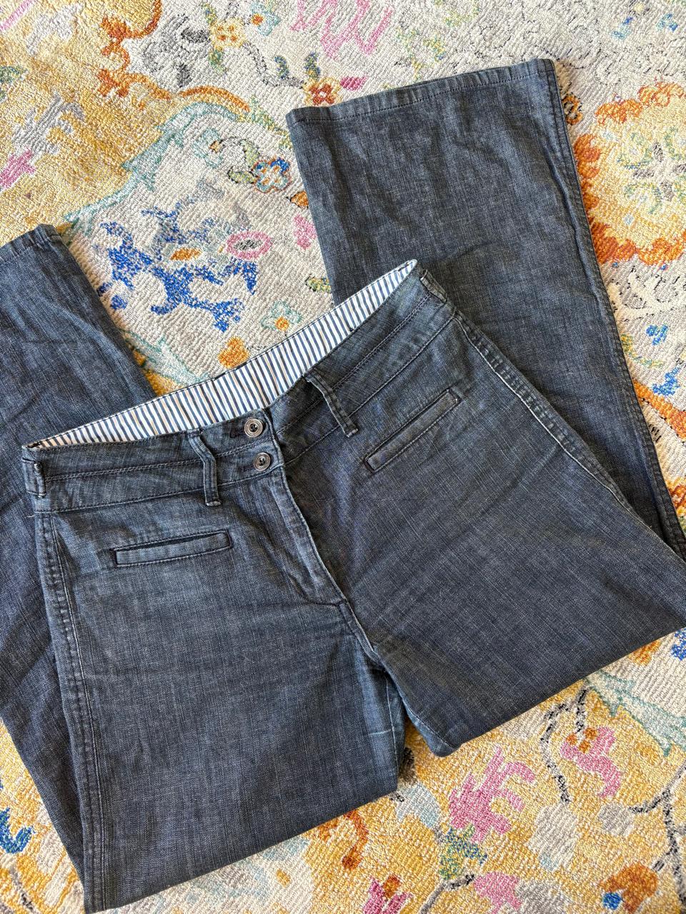 2000s mid waist straight fit pants