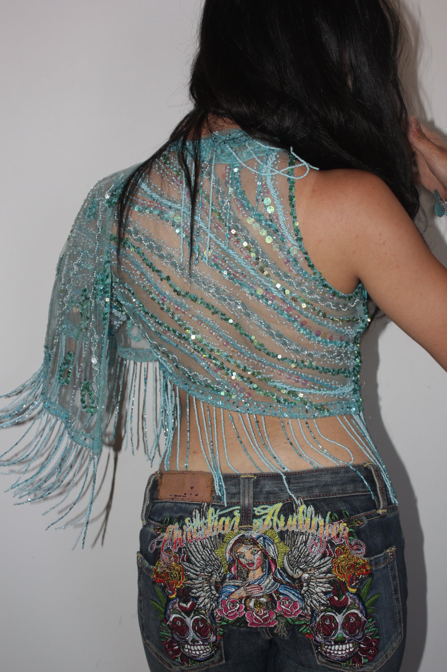 Vintage sequin beaded top