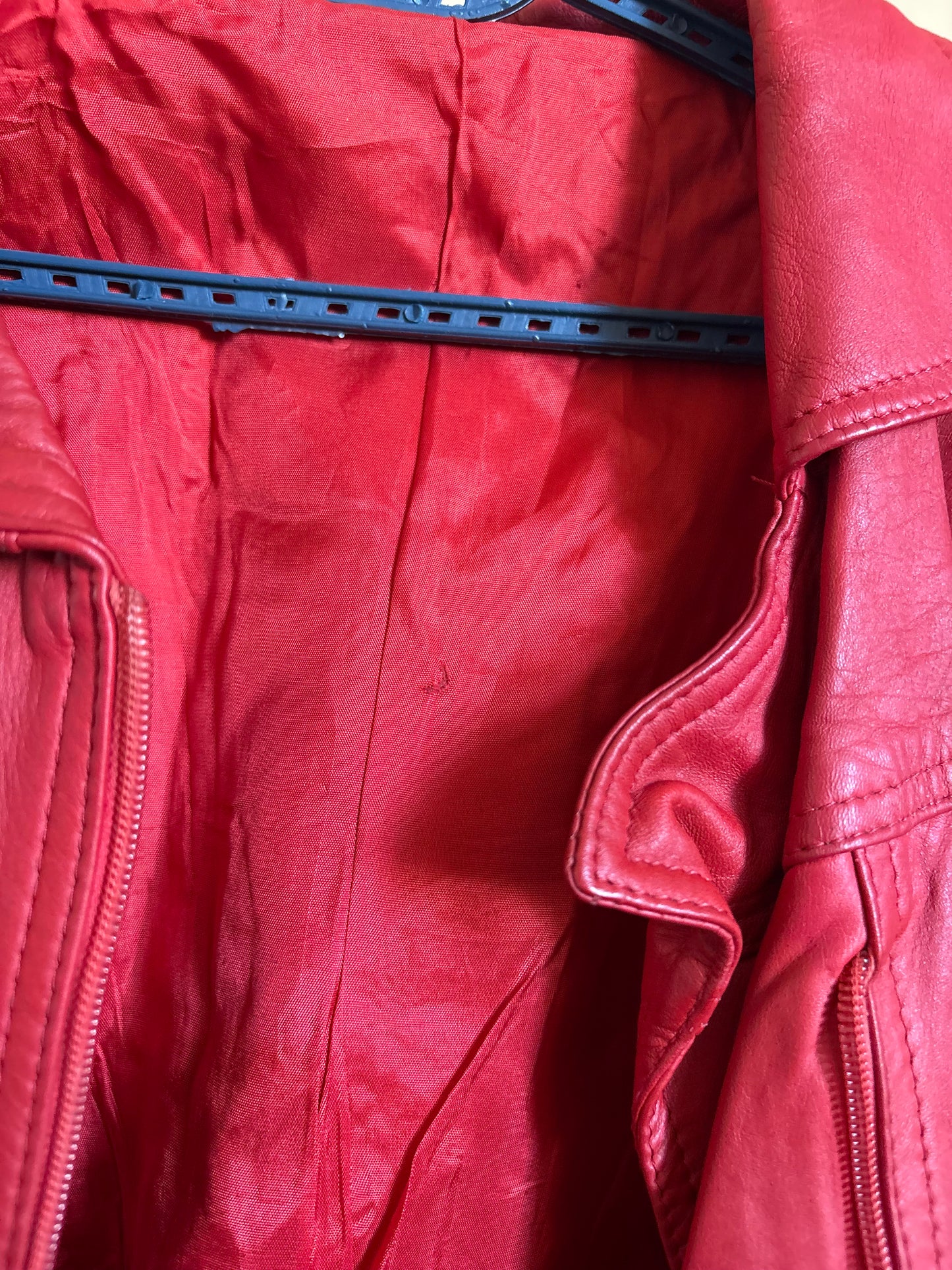 Leather red jacket