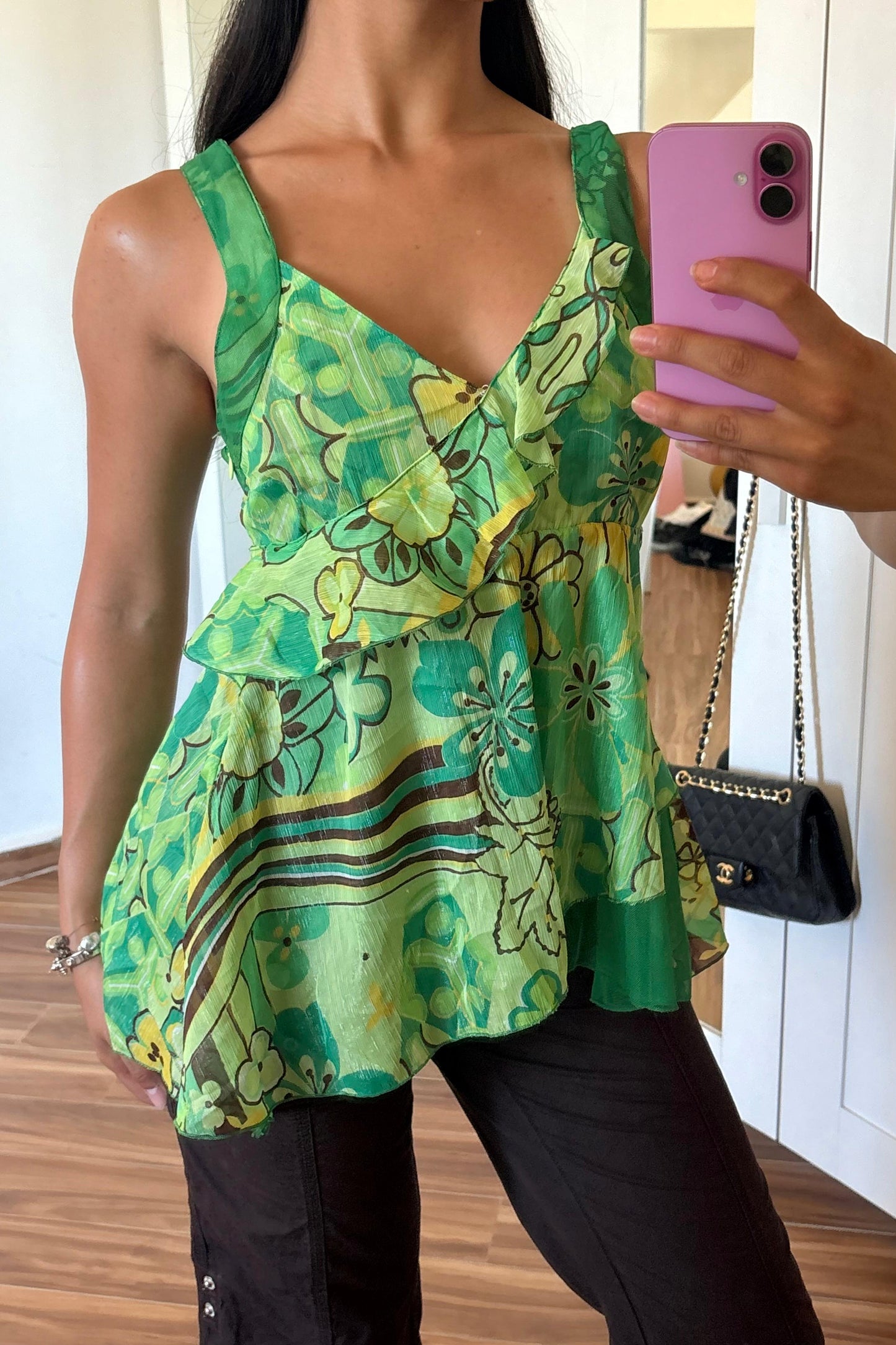 Floral 2000s top