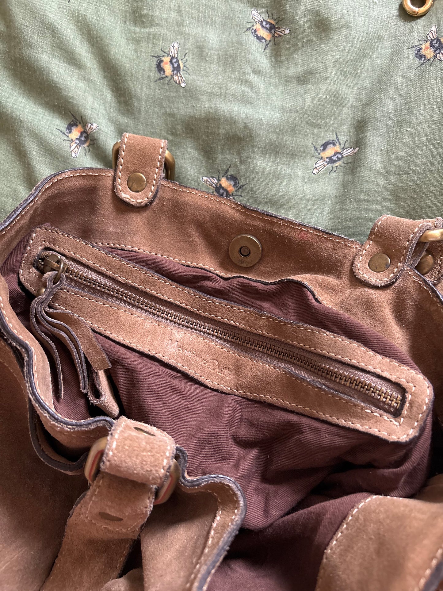 Massimo Dutti suede bag