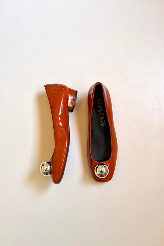 Staccato patent leather flats