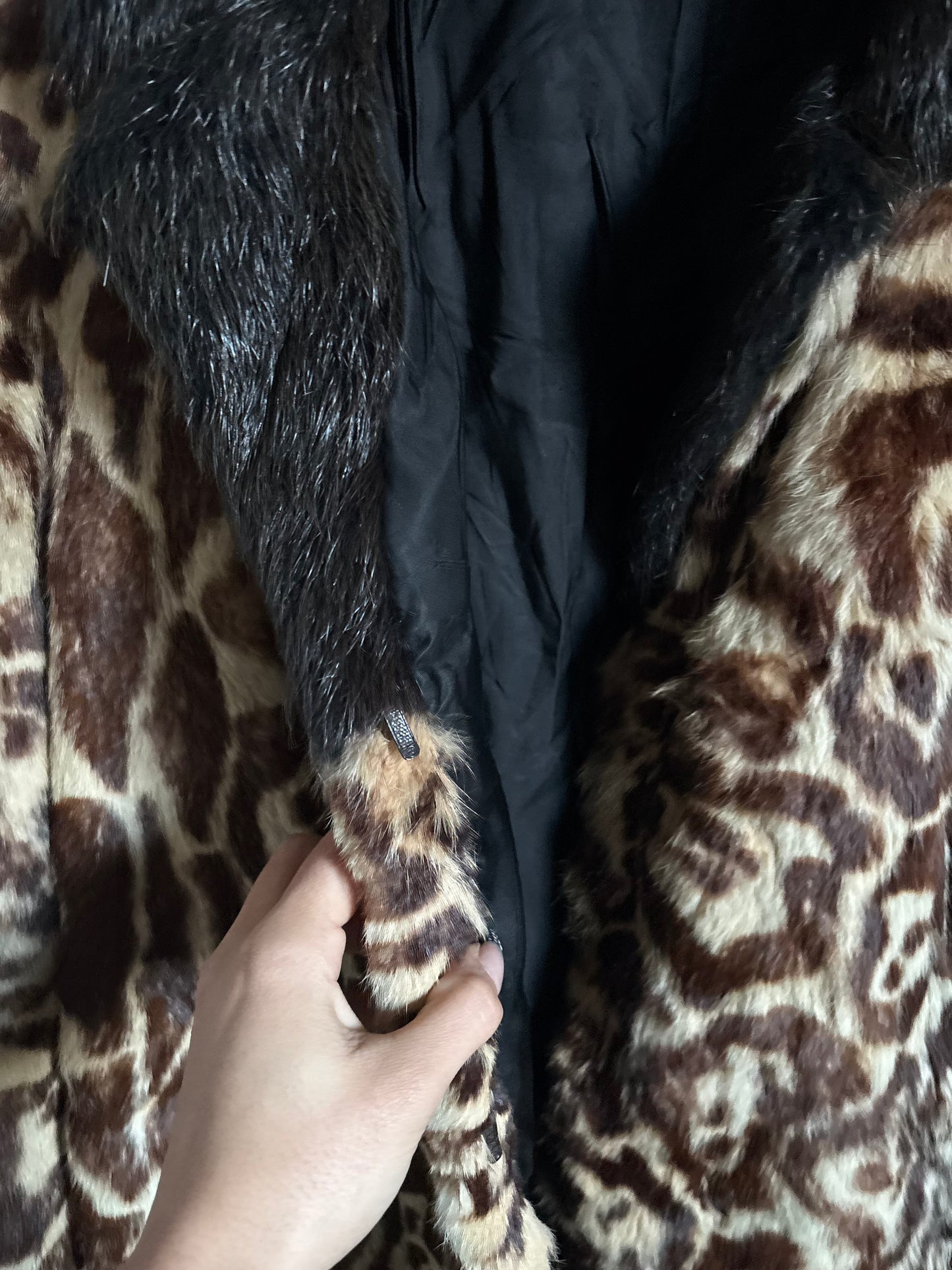Real mini button up fur coat