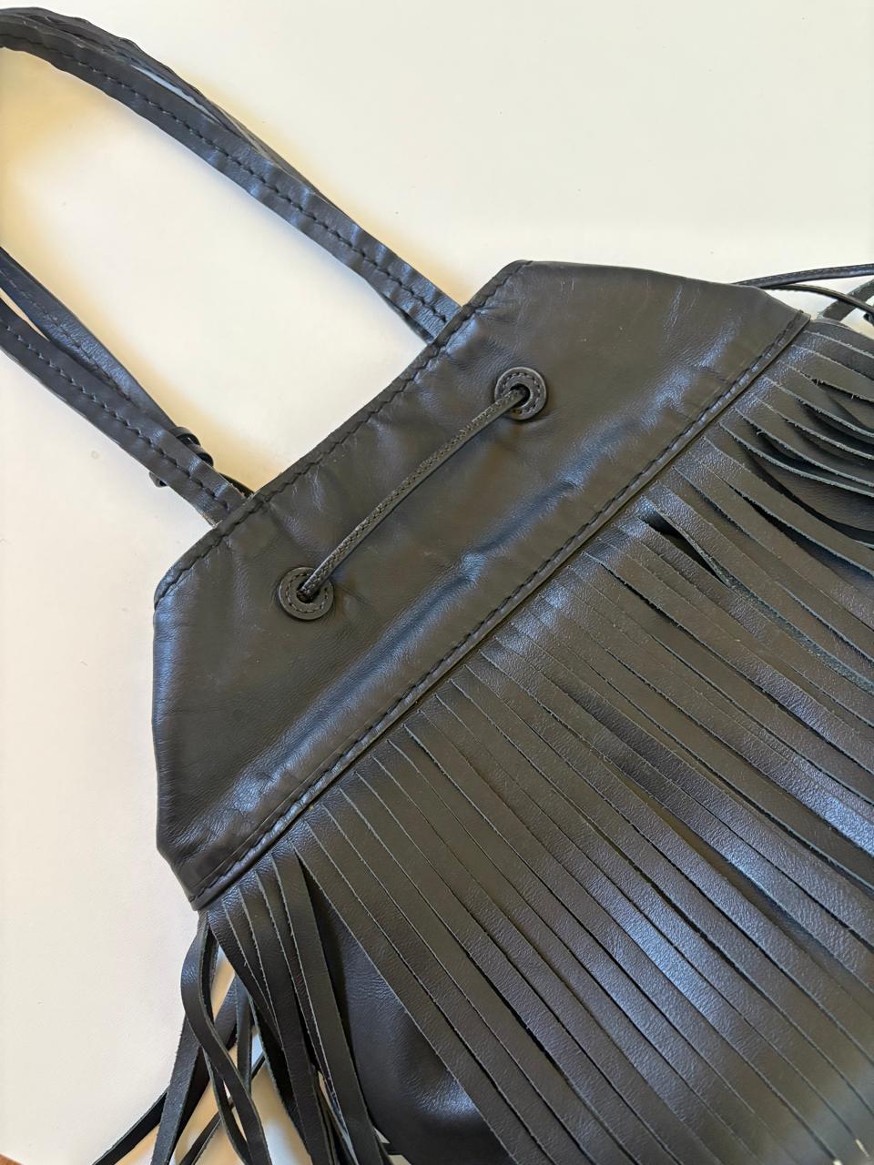Miu Miu leather fringe bag