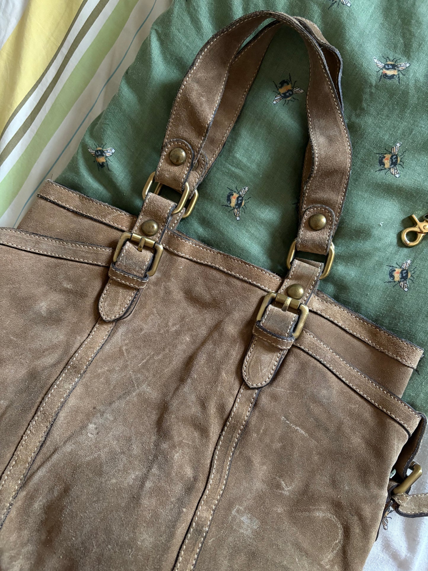 Massimo Dutti suede bag