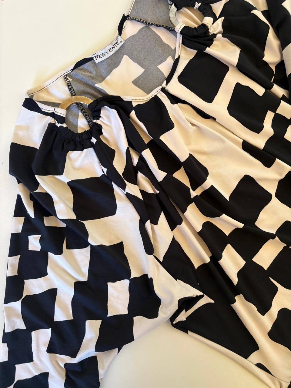 Fervente 2000s pullover geometric pattern mini dress