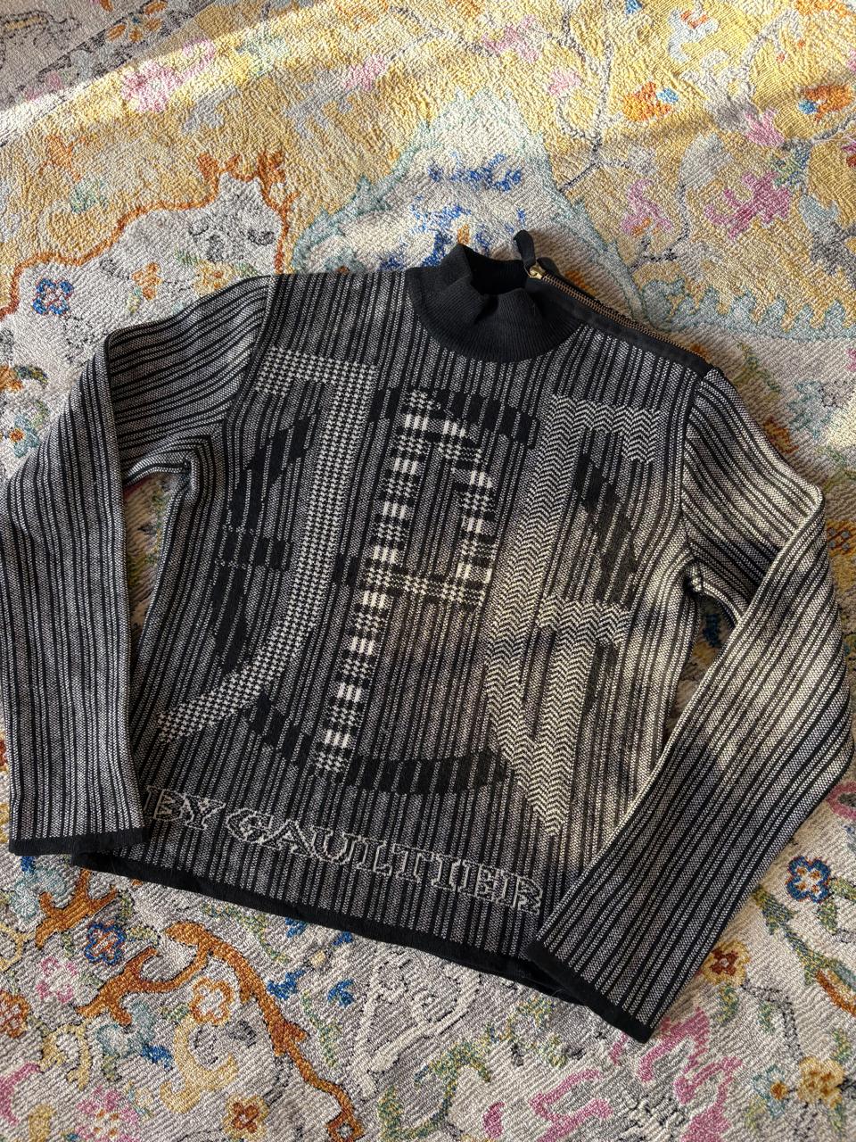 Jean Paul Gaultier vintage wool knit logo sweater