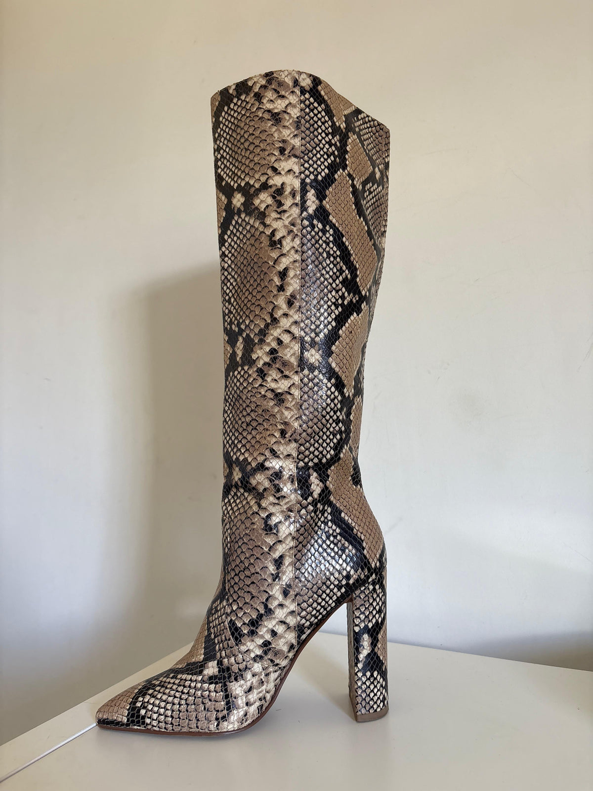 Naked Wolfe snake knee high boots