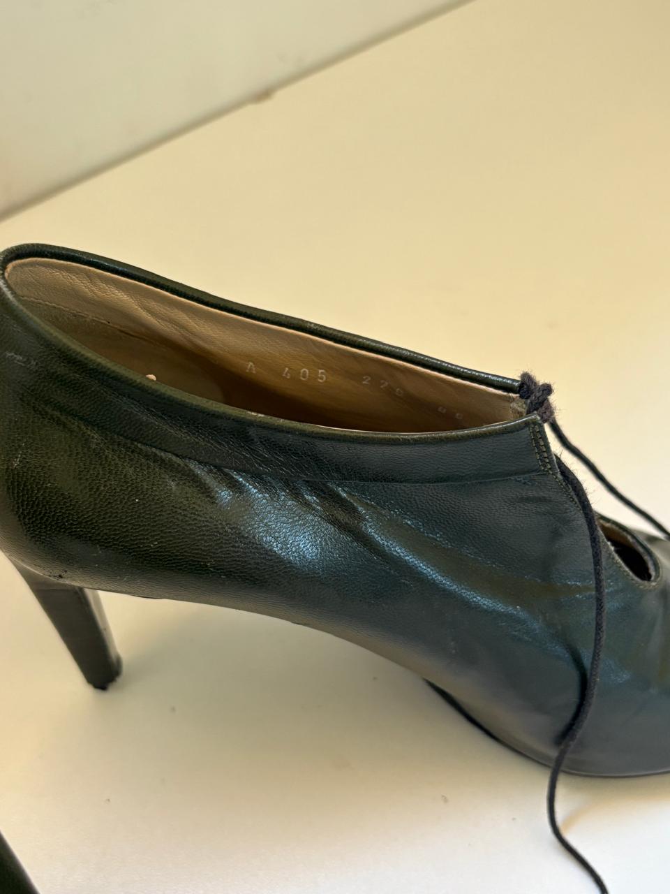 Georgio Armani Vintage leather lace up heels