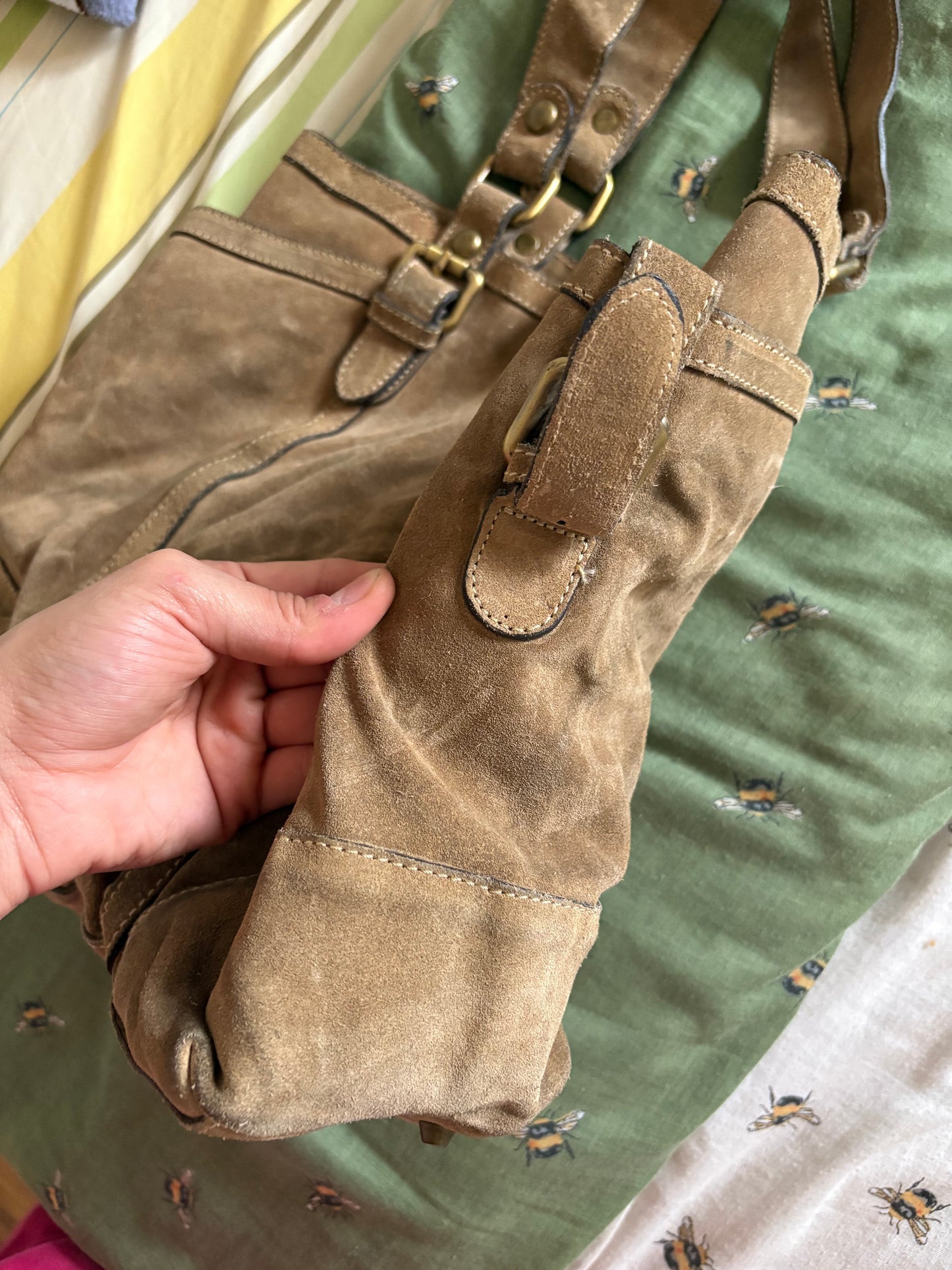 Massimo Dutti suede bag