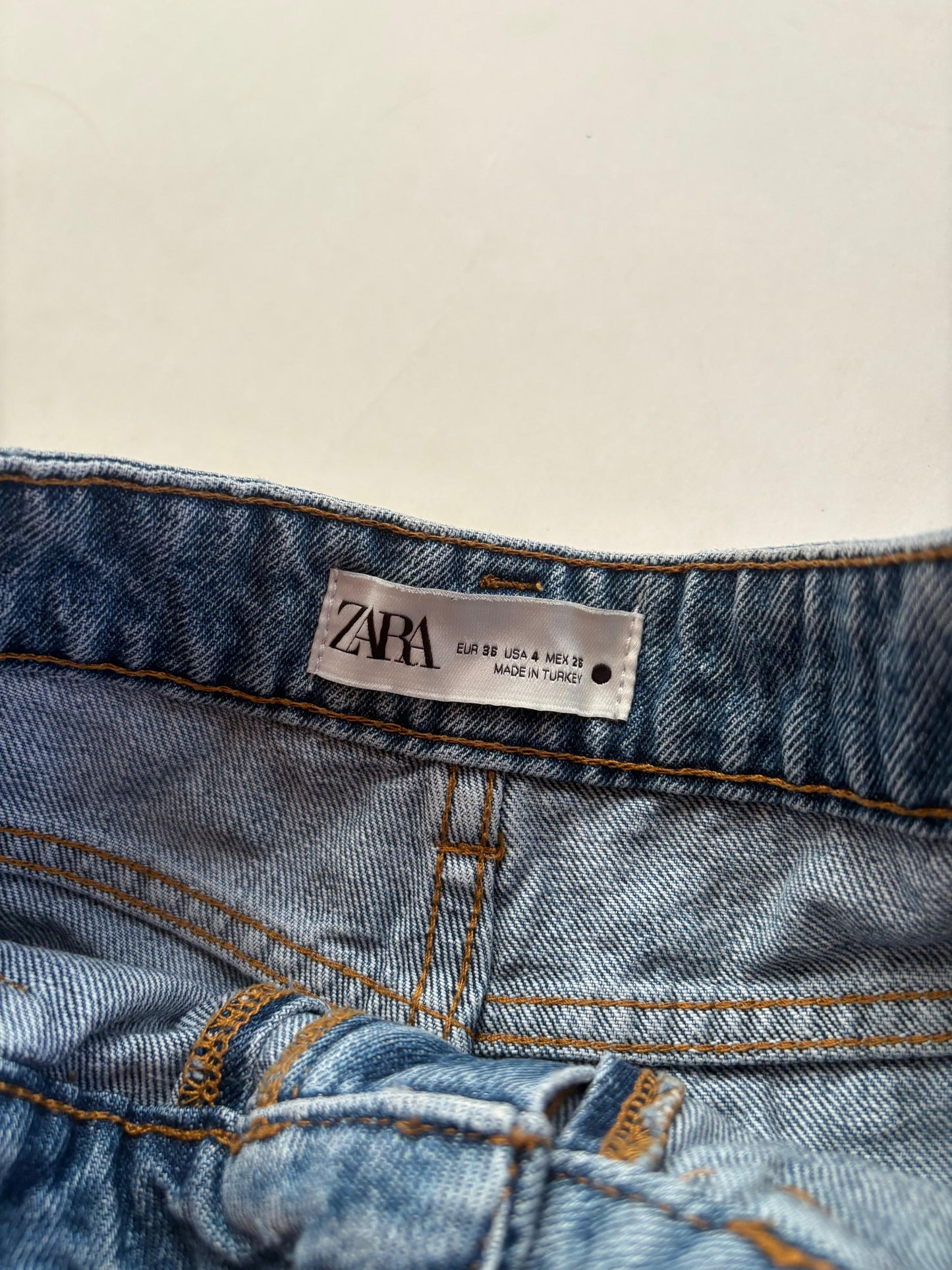Mini denim skirt