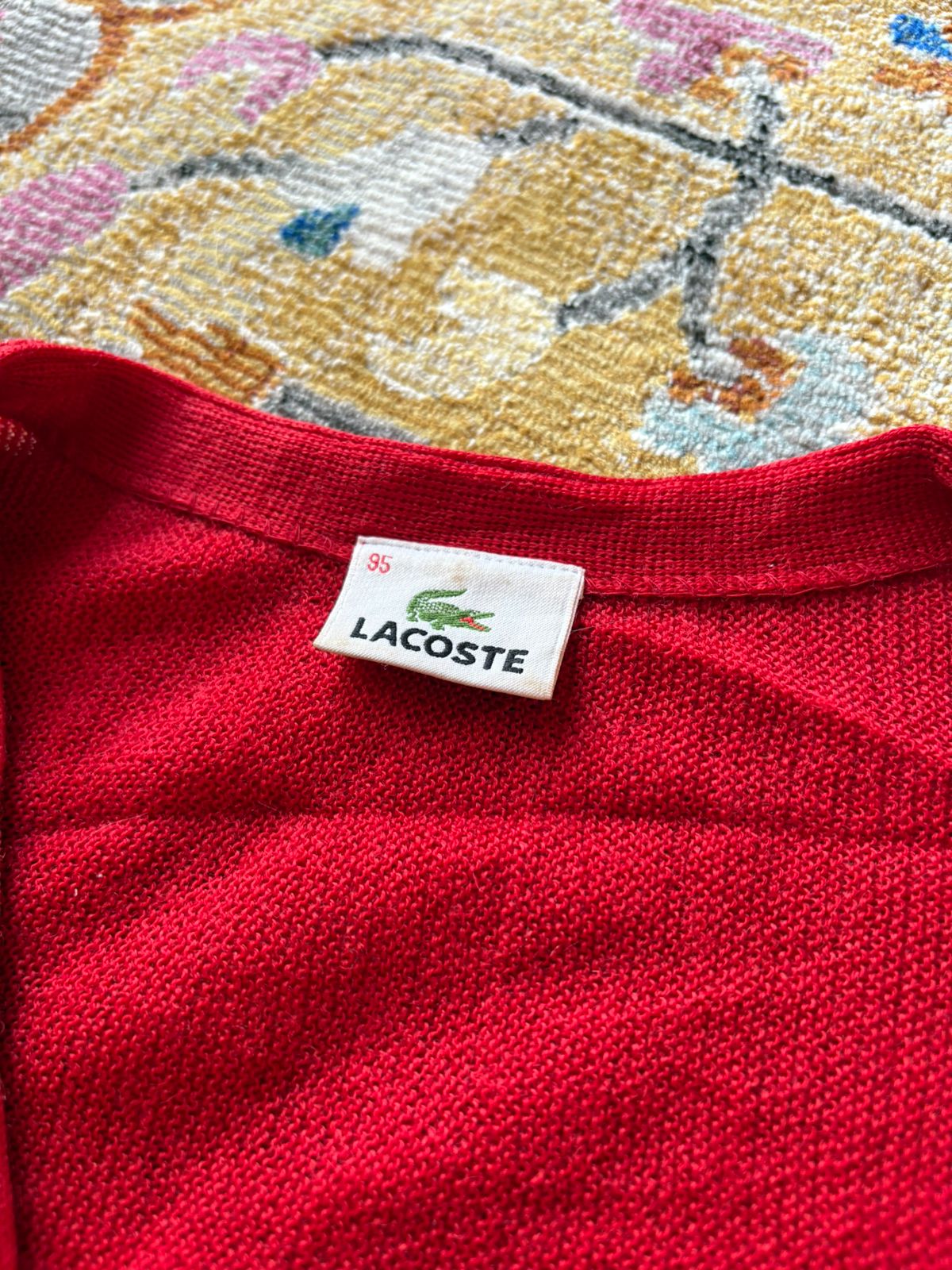 Vintage Lacoste red cardigan