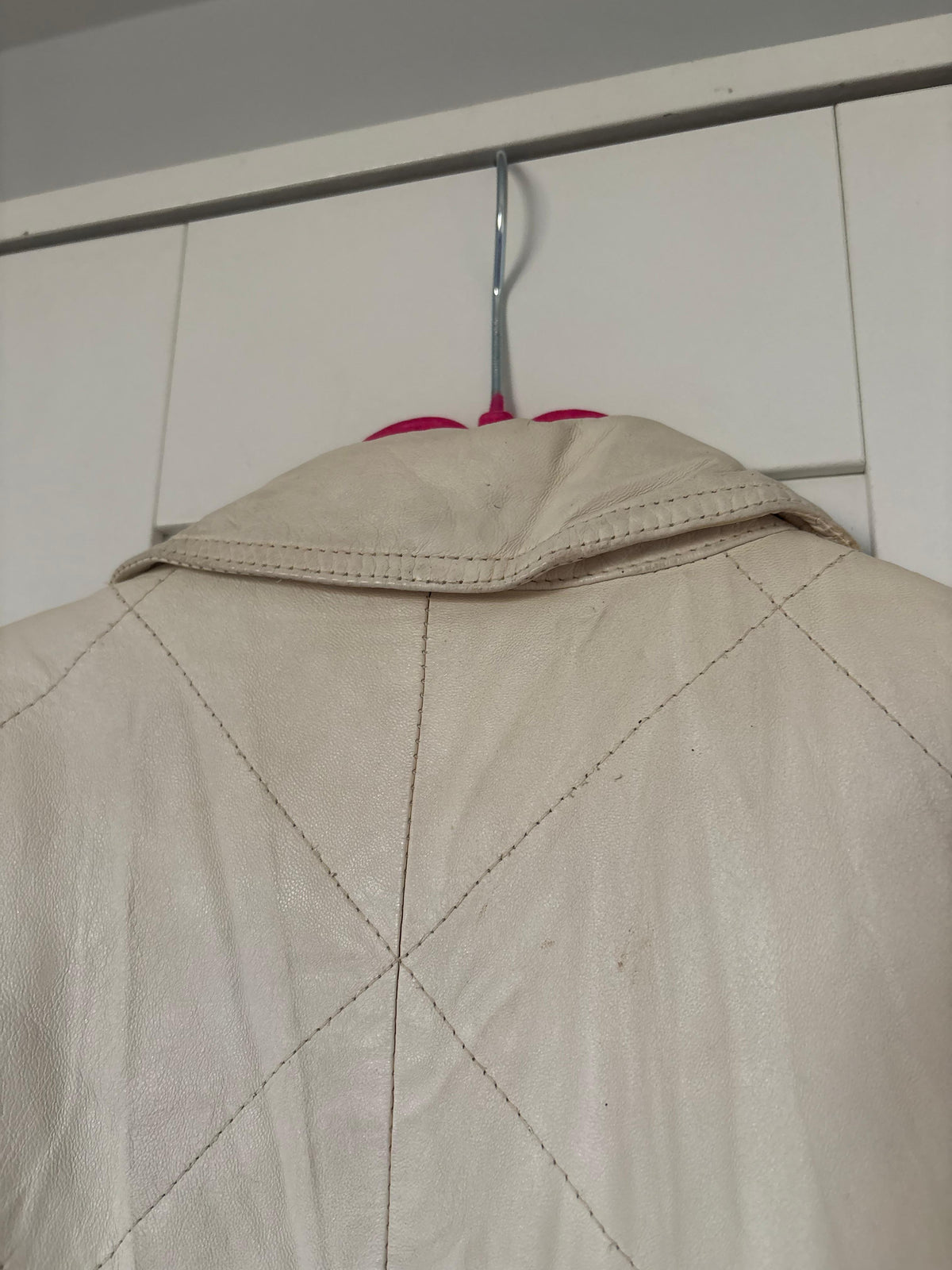 Burberry leather zip up jacket