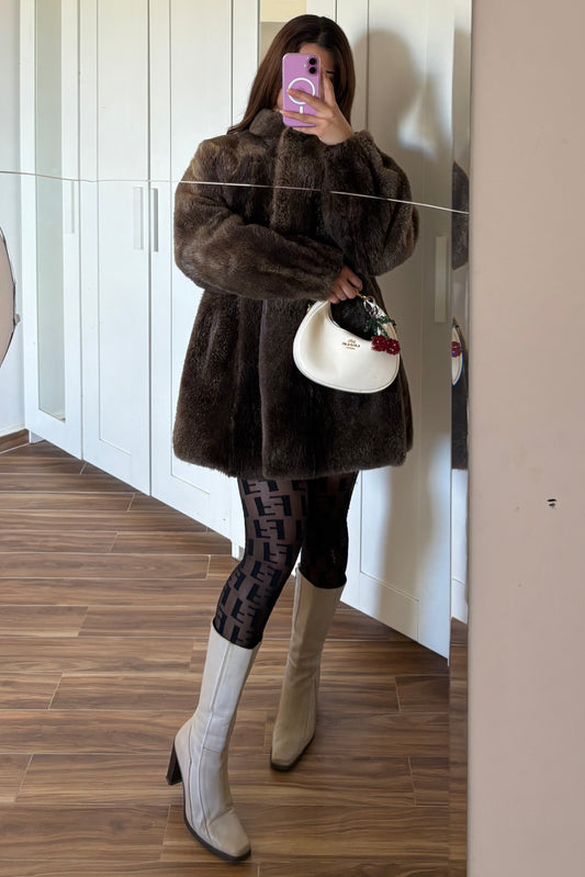Real mini fur coat