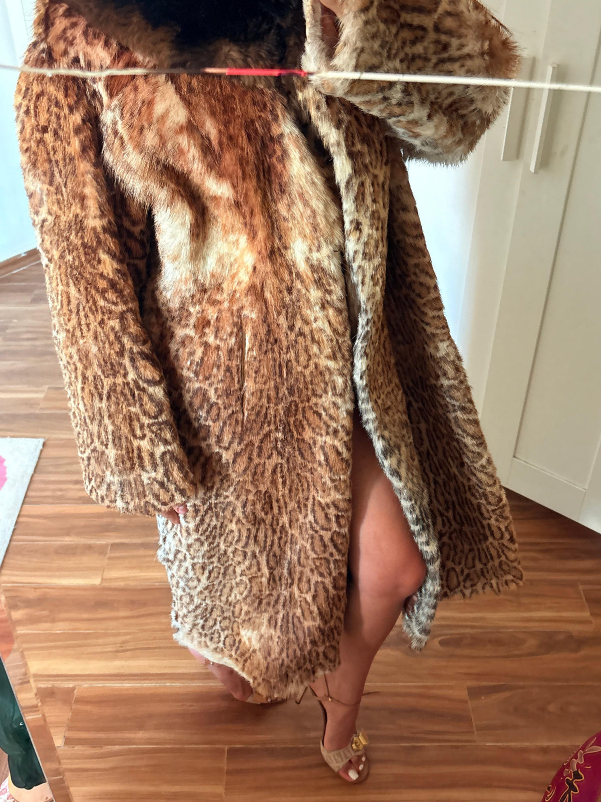 Vintage leopard fur coat