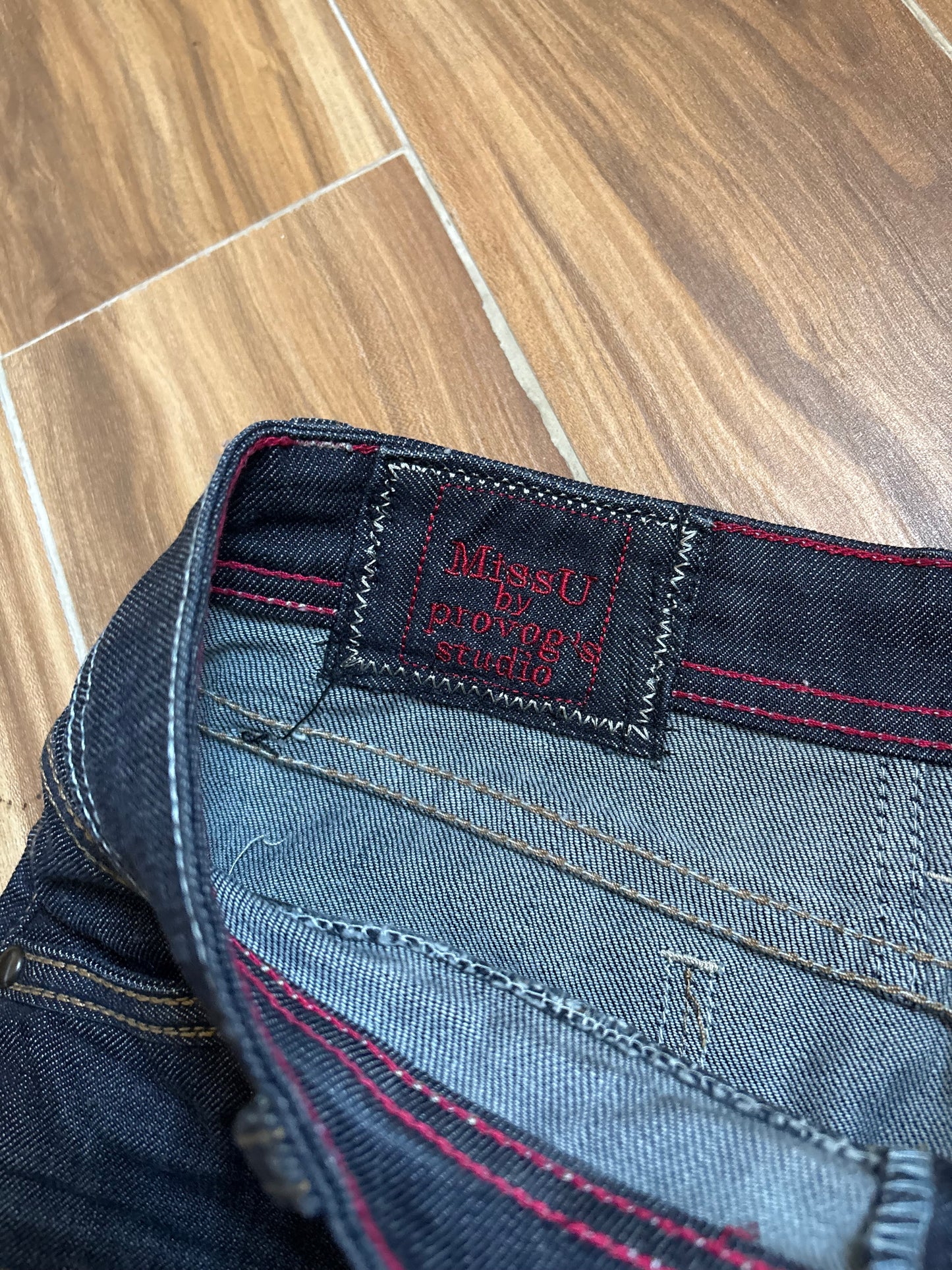 Denim mini skirt