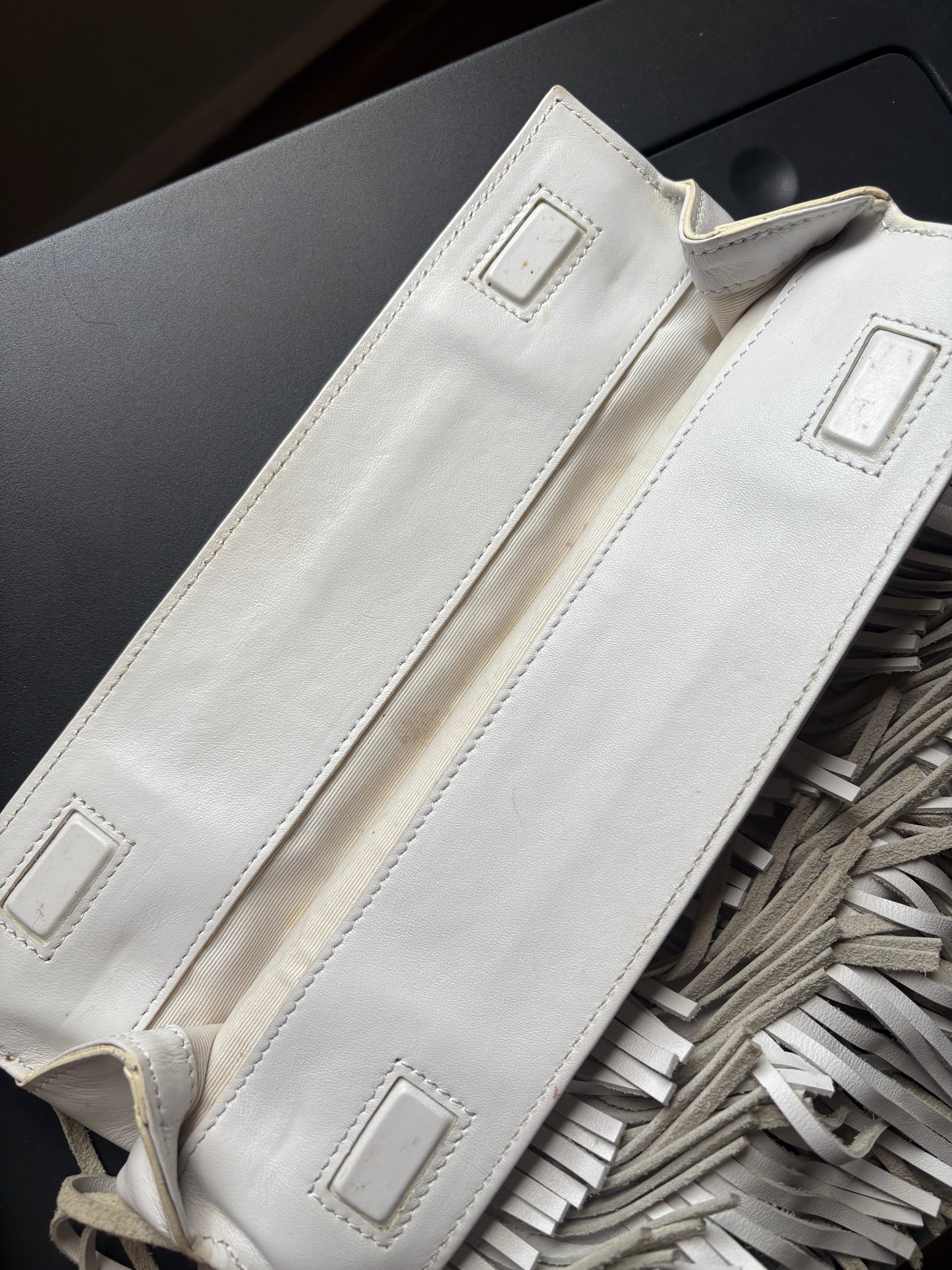 Ysl fringe clutch bag
