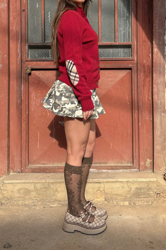 Burberry dark red vintage cardigan