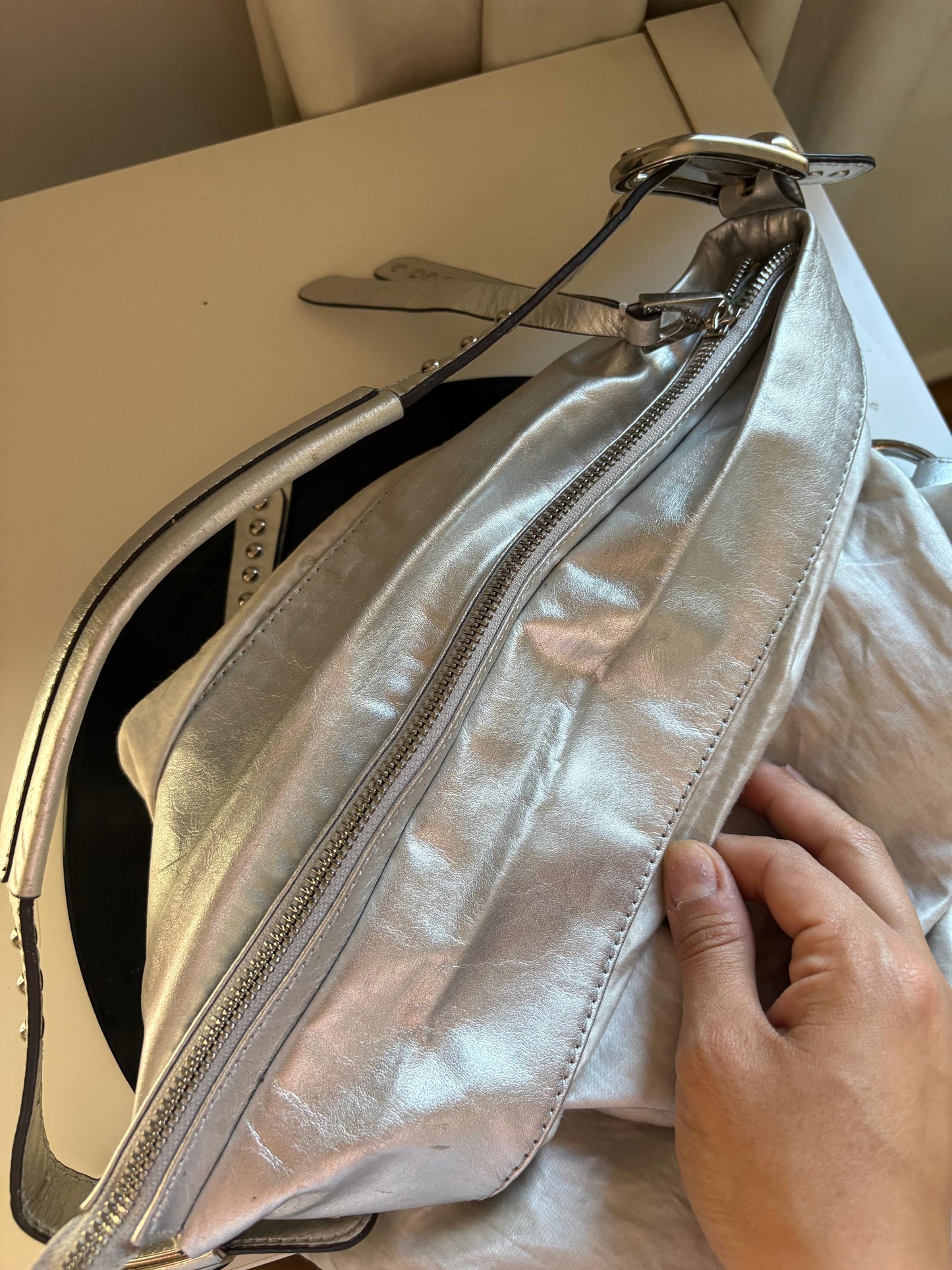 Makowski hobo shoulder chunky stud bag