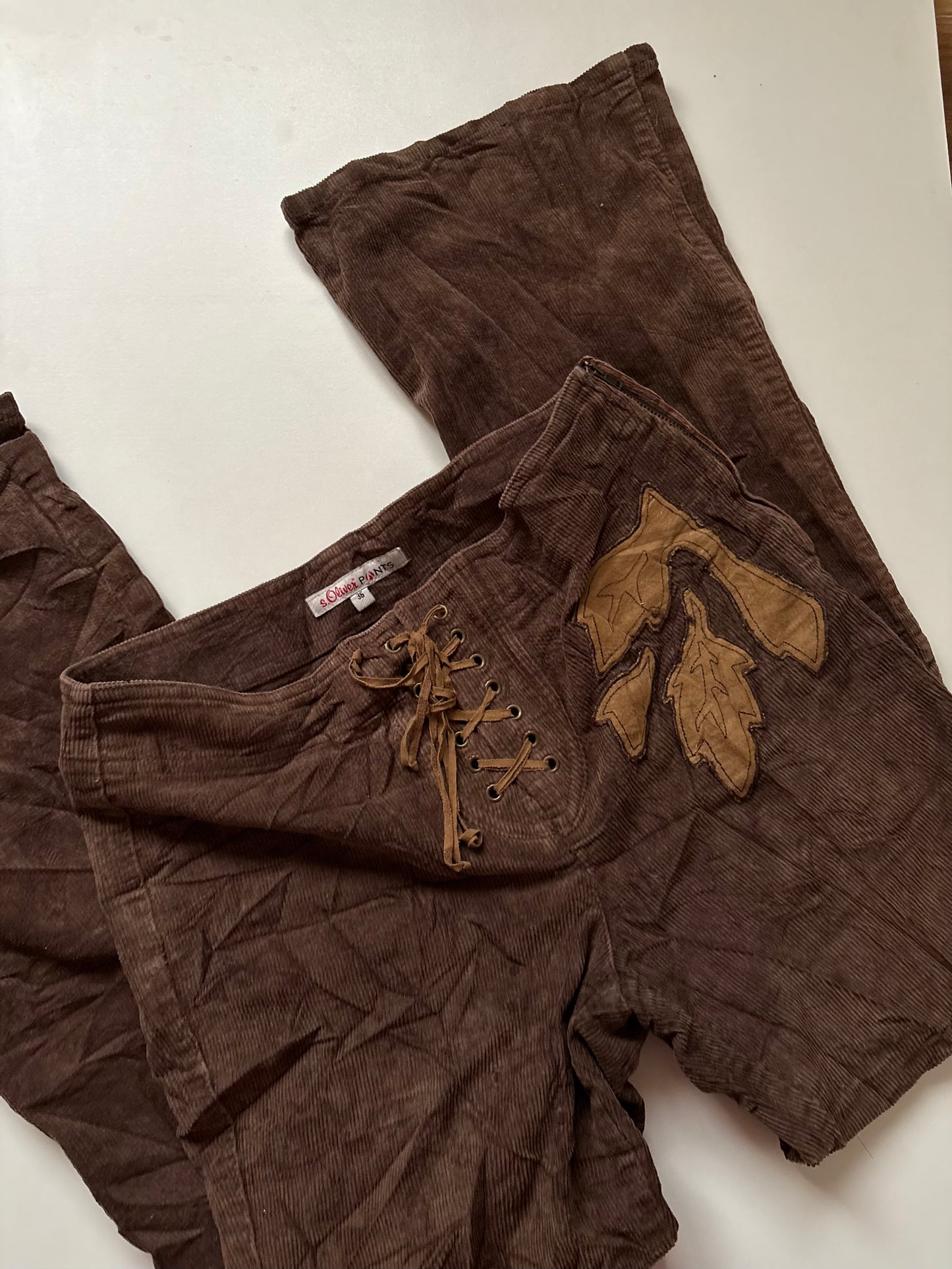 2000s corduroy flared pants