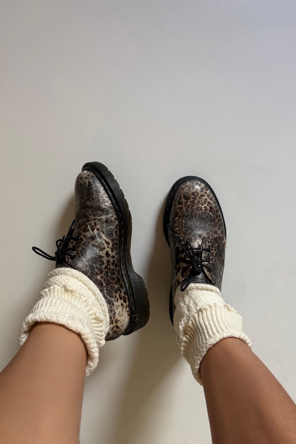 Dr Martens leopard leather shoes