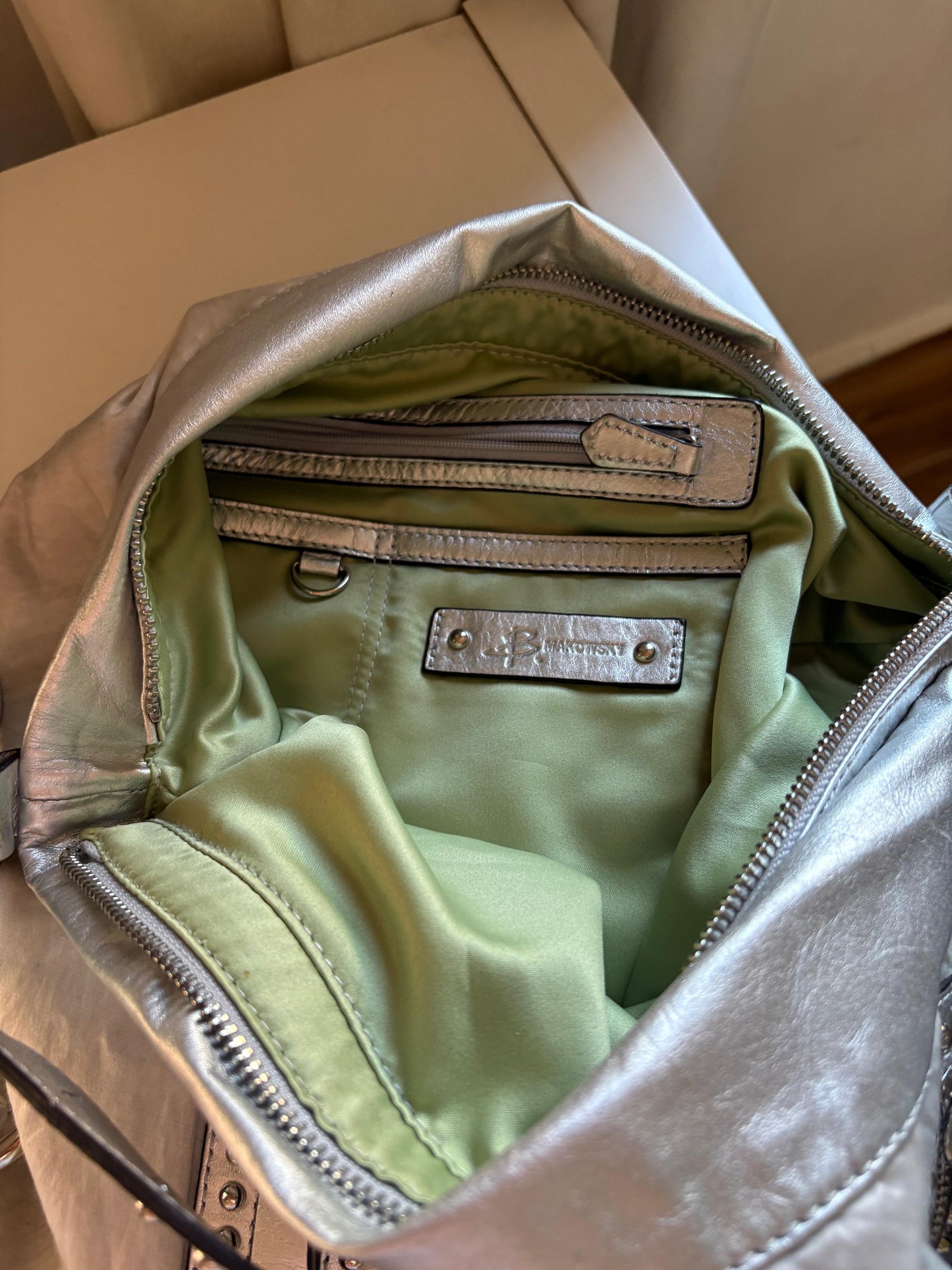 Makowski hobo shoulder chunky stud bag