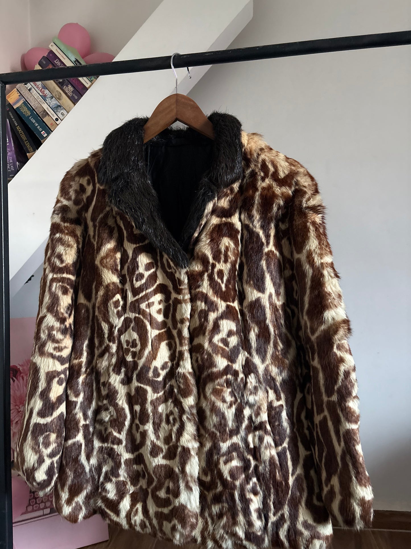 Real mini button up fur coat