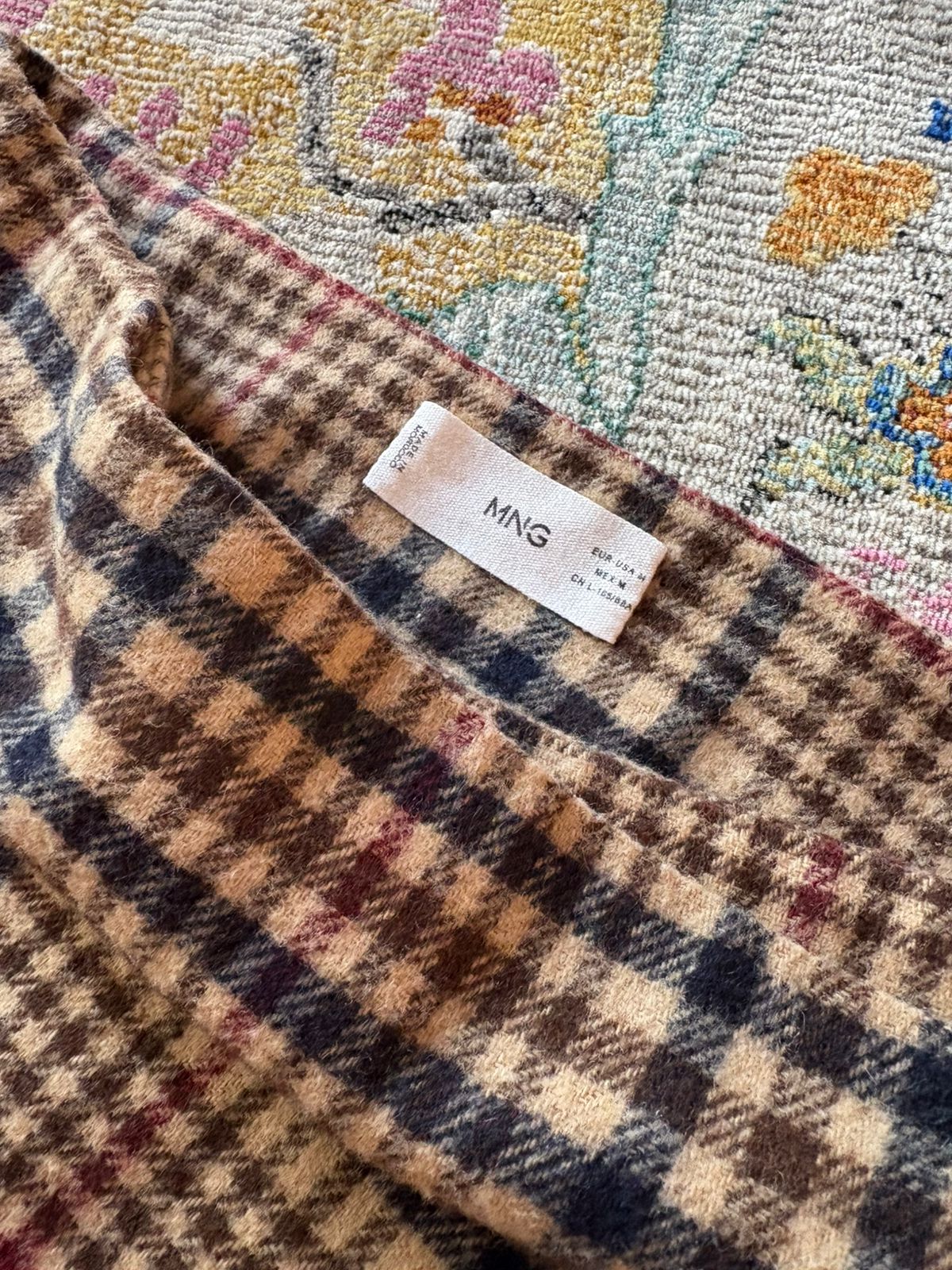 Plaid fringed skirt