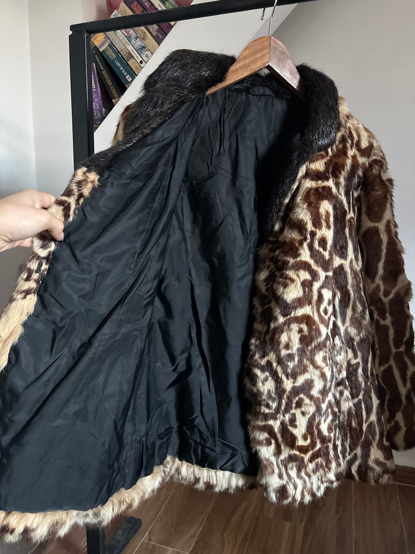 Real mini button up fur coat