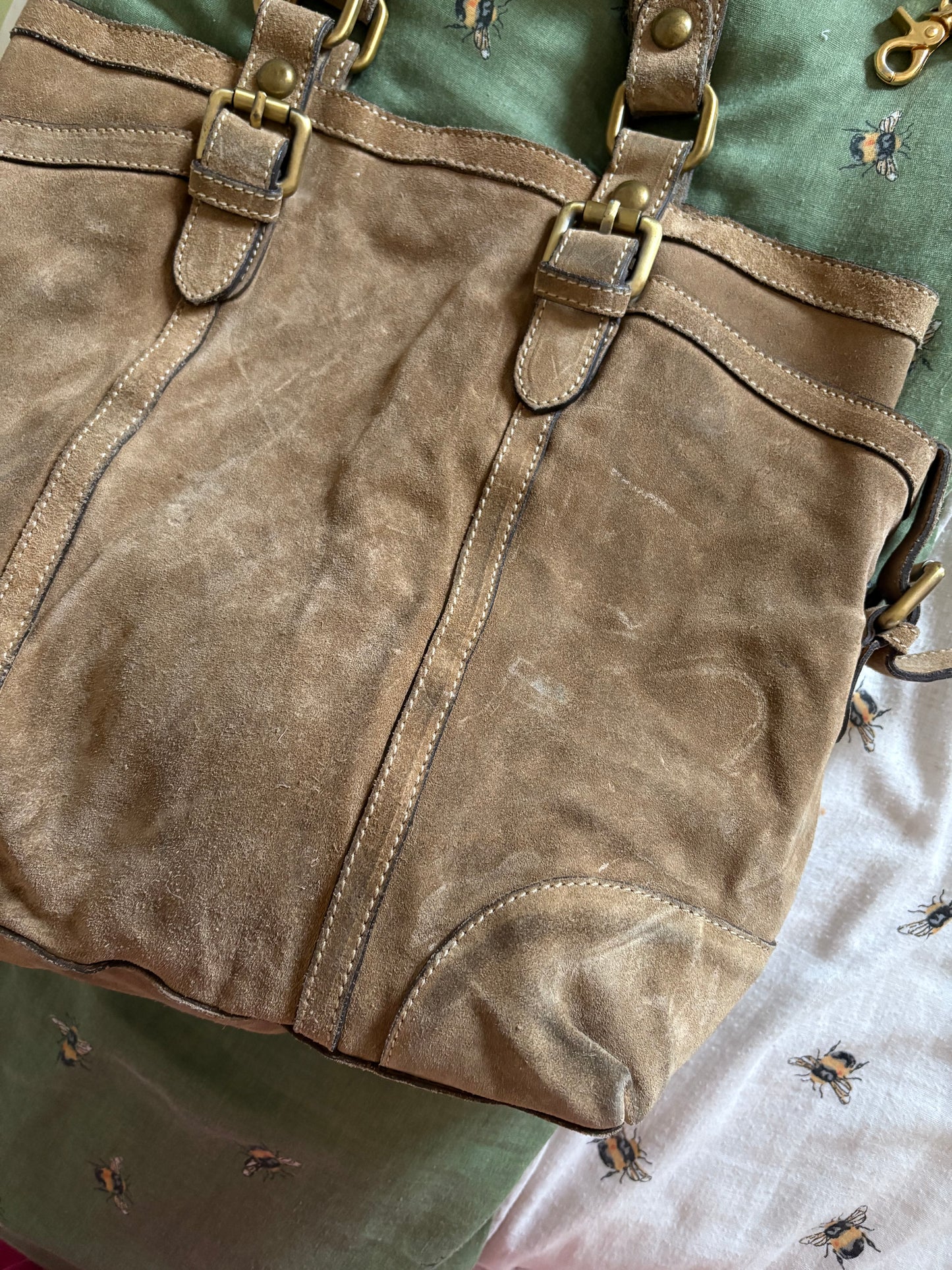 Massimo Dutti suede bag