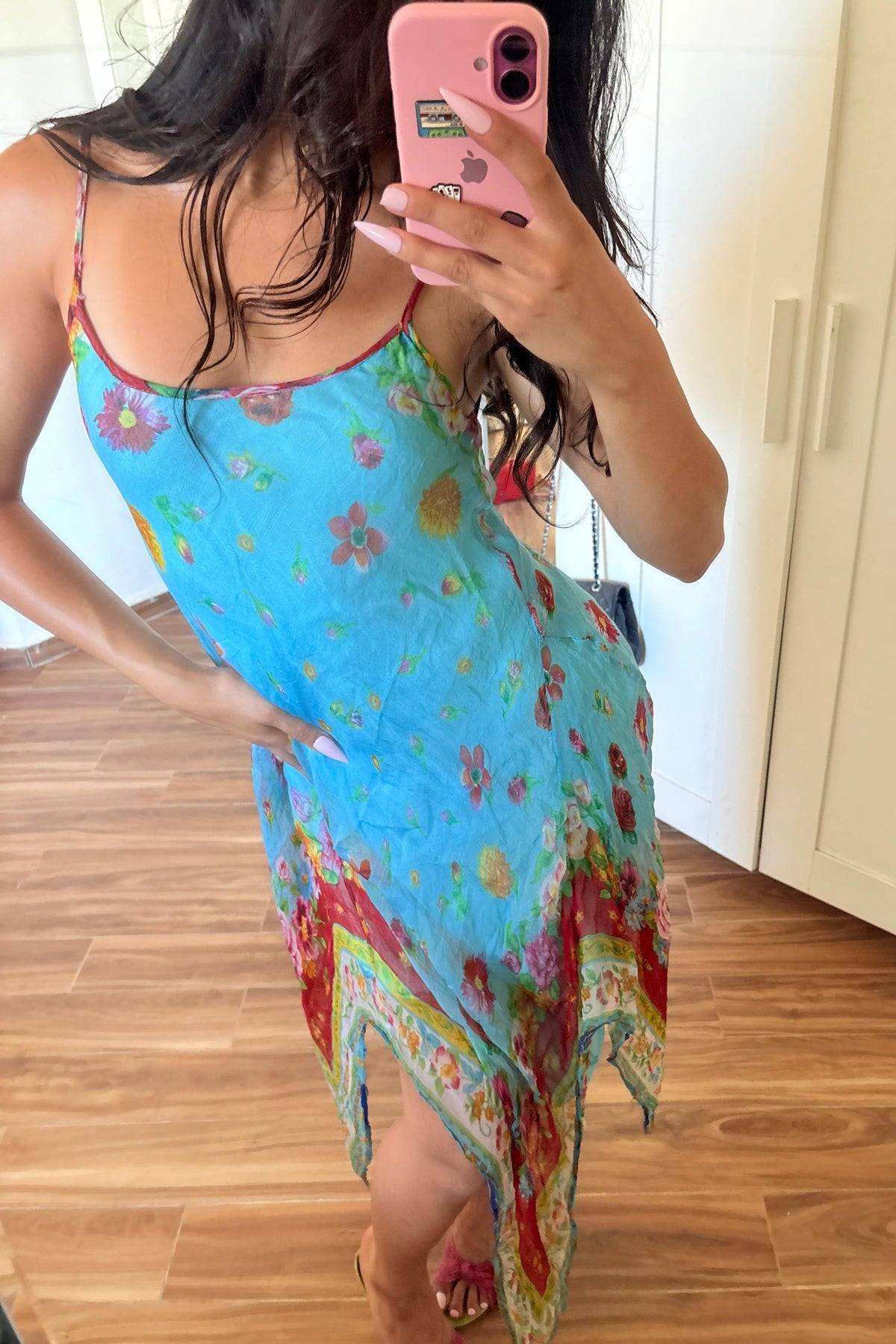 Floral asymmetrical dress