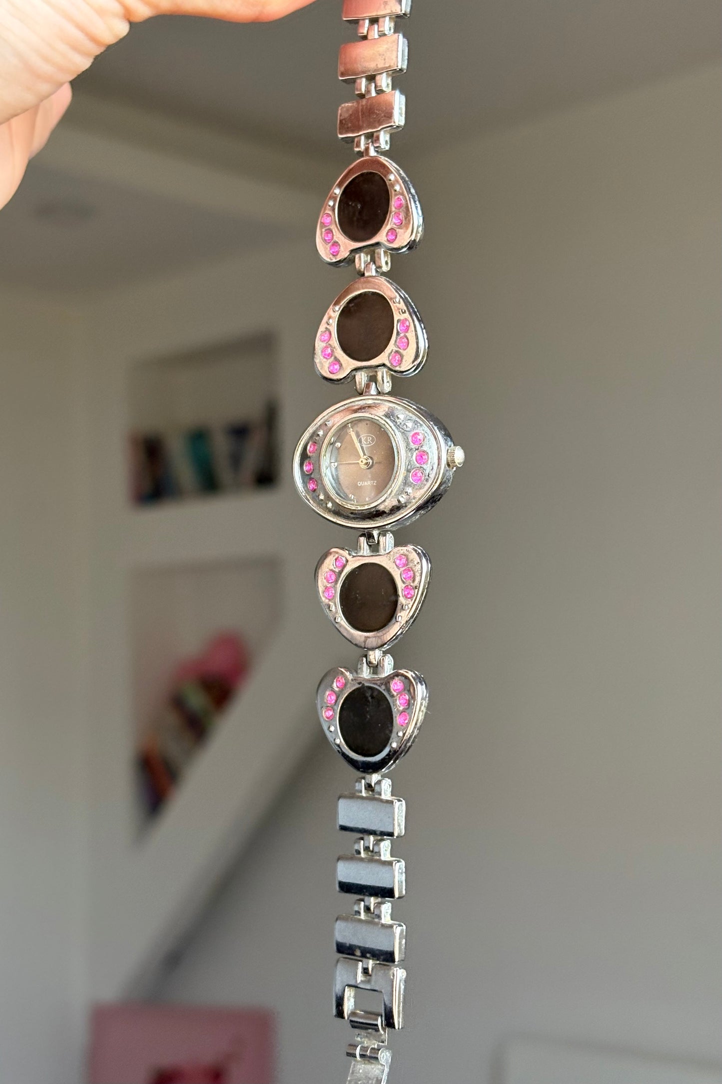 Vintage heart silver Watch