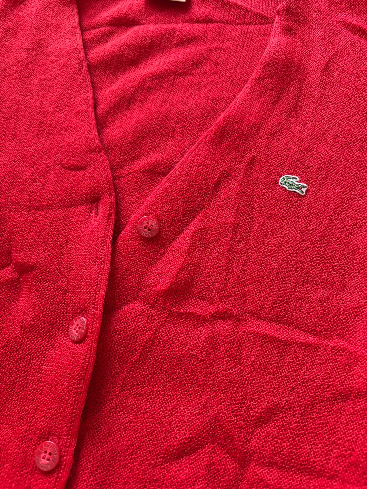 Vintage Lacoste red cardigan