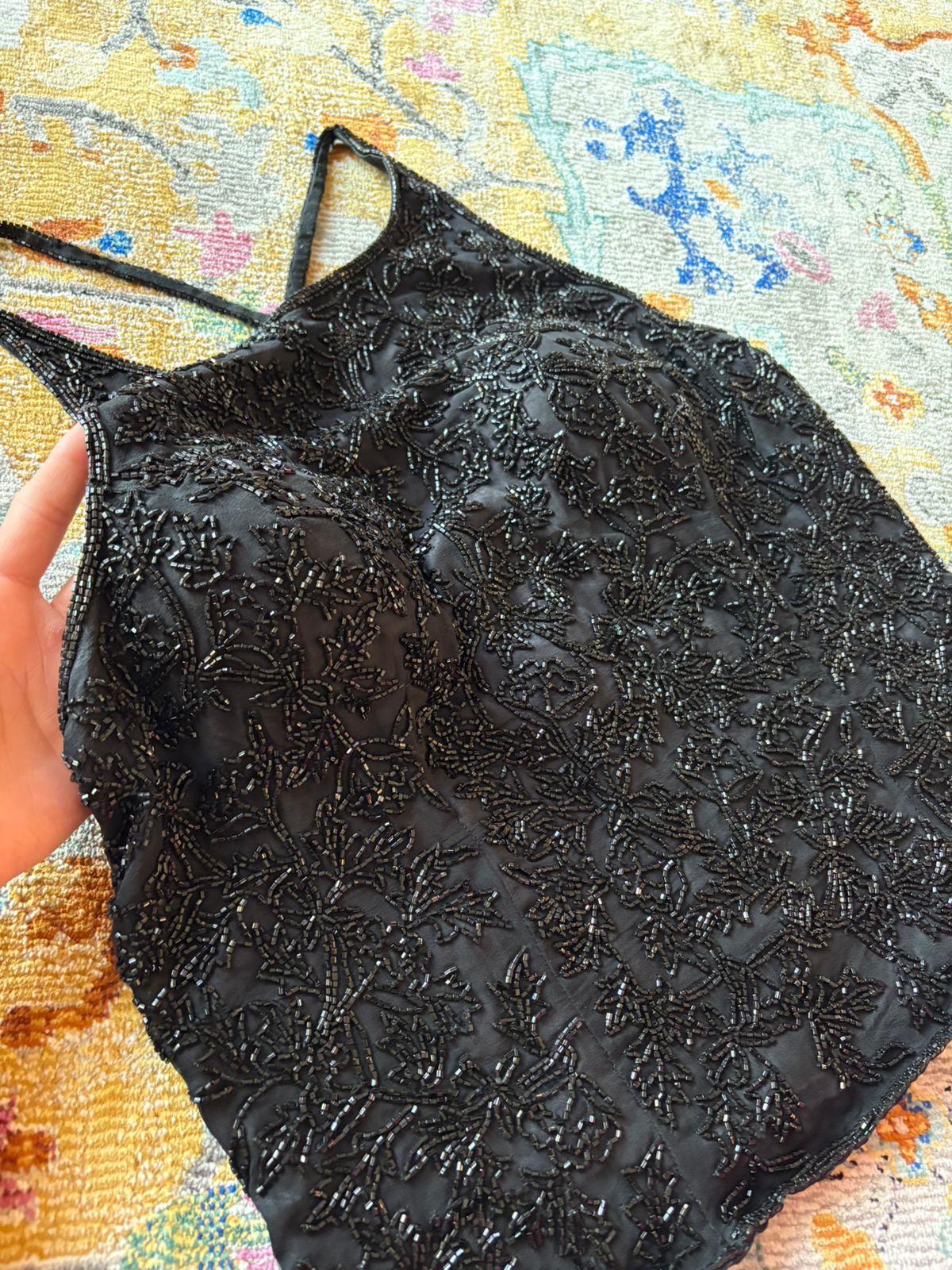 Vintage beaded padded top