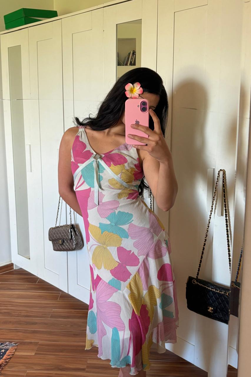 Mofax 2000s floral midi dress