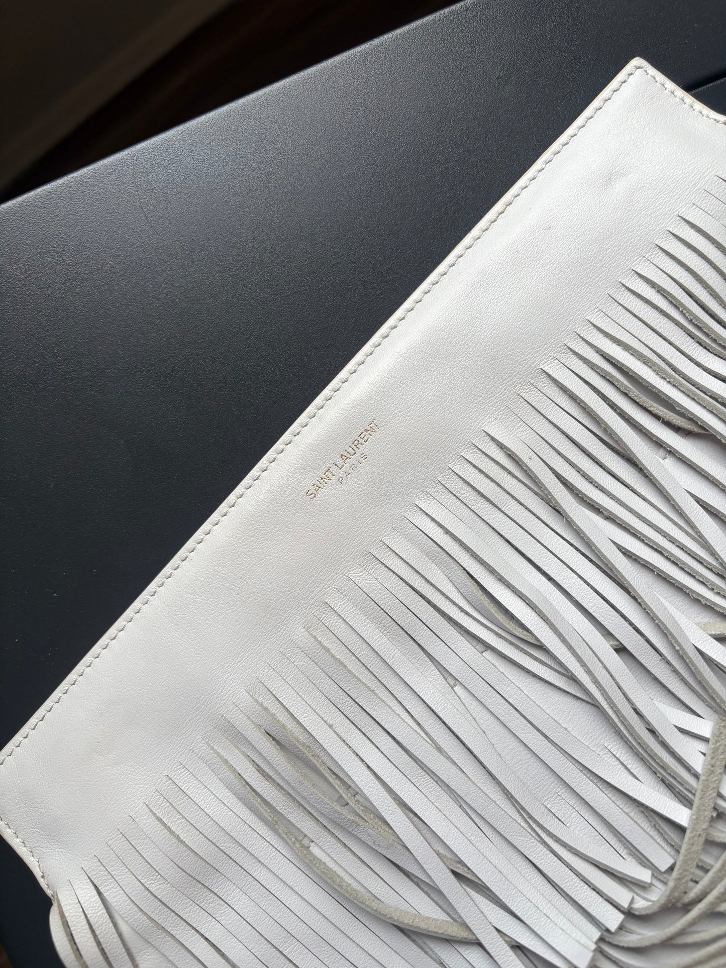 Ysl fringe clutch bag