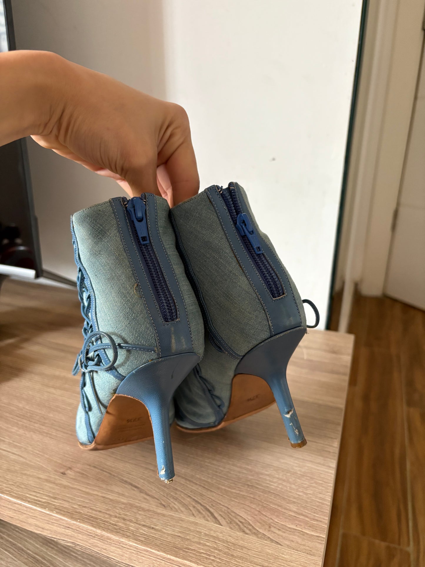 Dior vintage denim boots