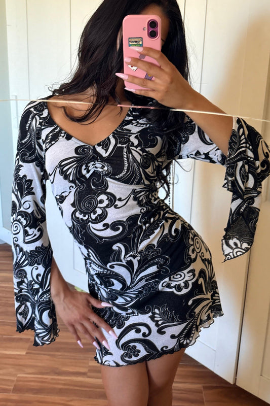 2000s mini mesh dress