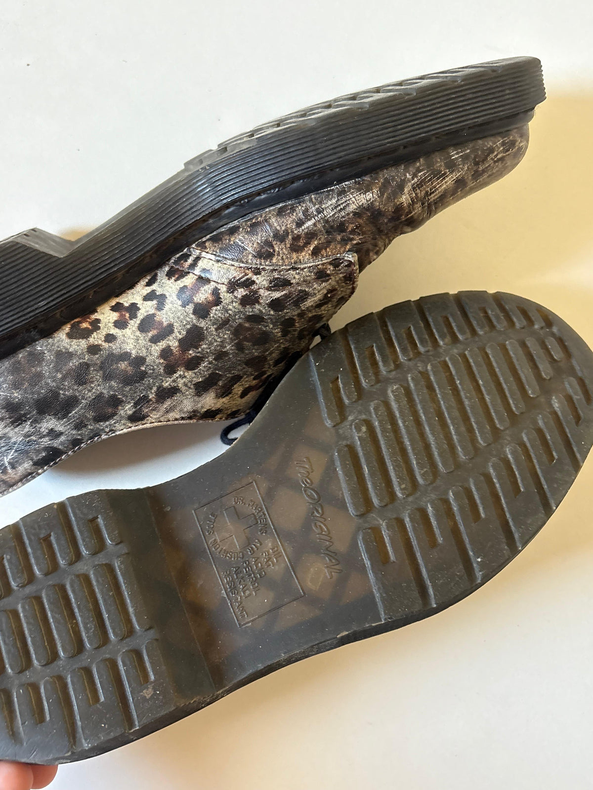 Dr Martens leopard leather shoes