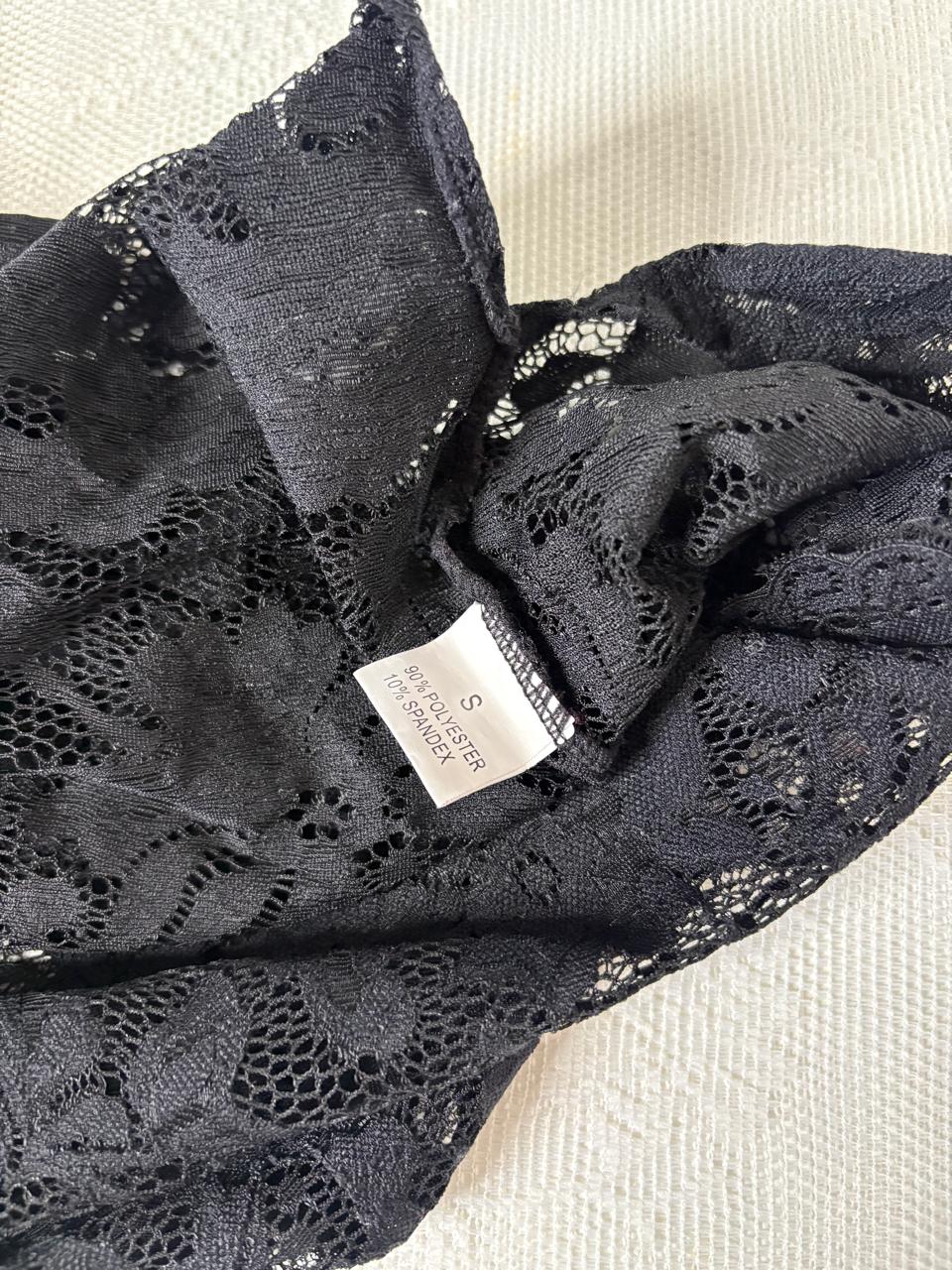 Lace slip sheer floral dress
