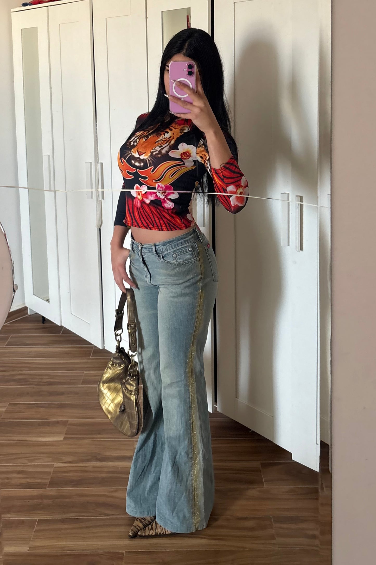 2000s Eva low rise flared jeans