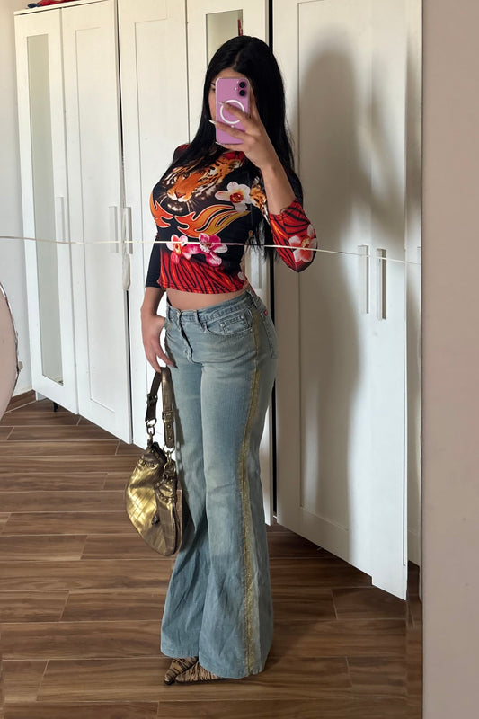 2000s Eva low rise flared jeans