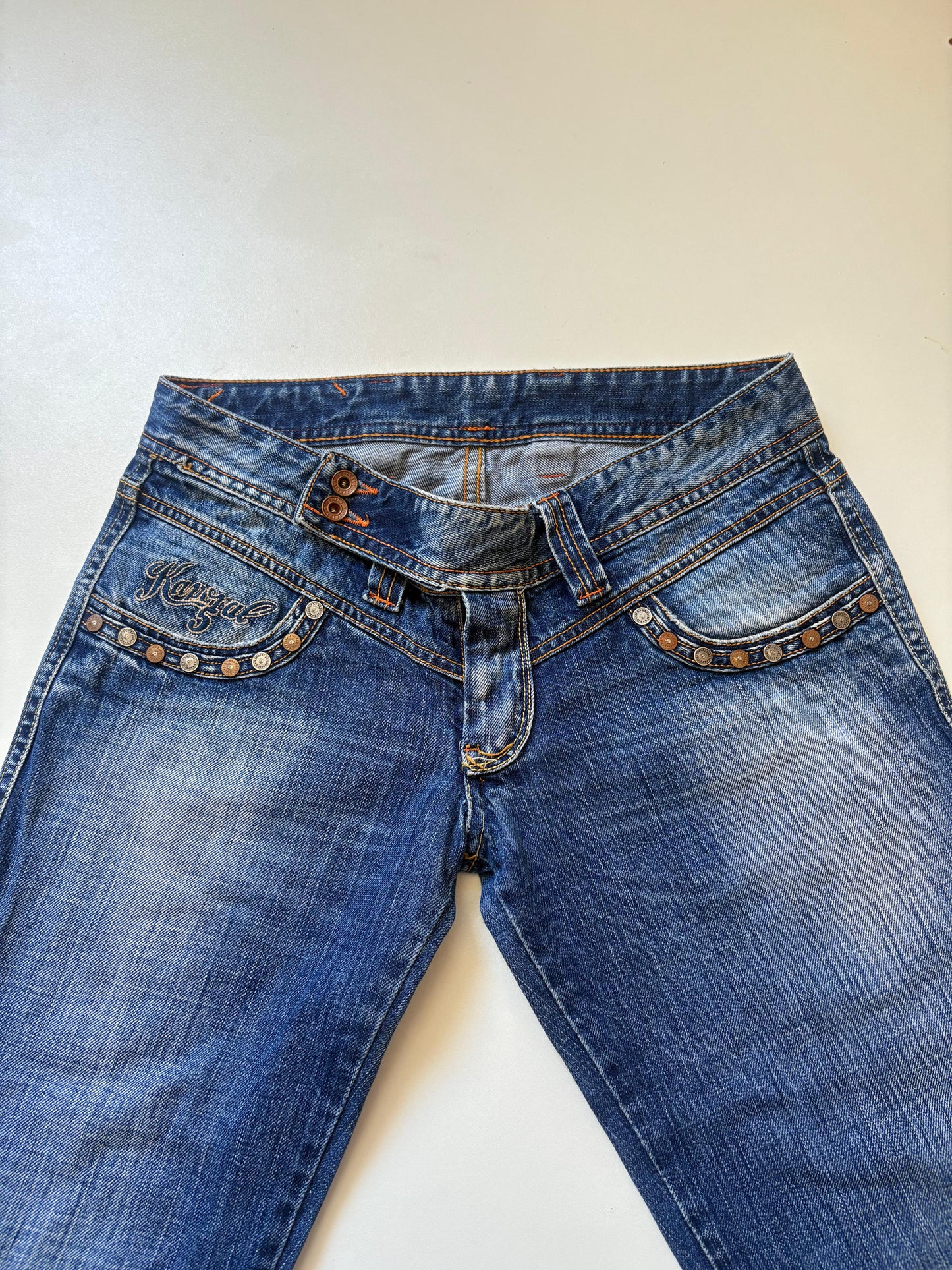 Kaporal embroidery low rise jeans