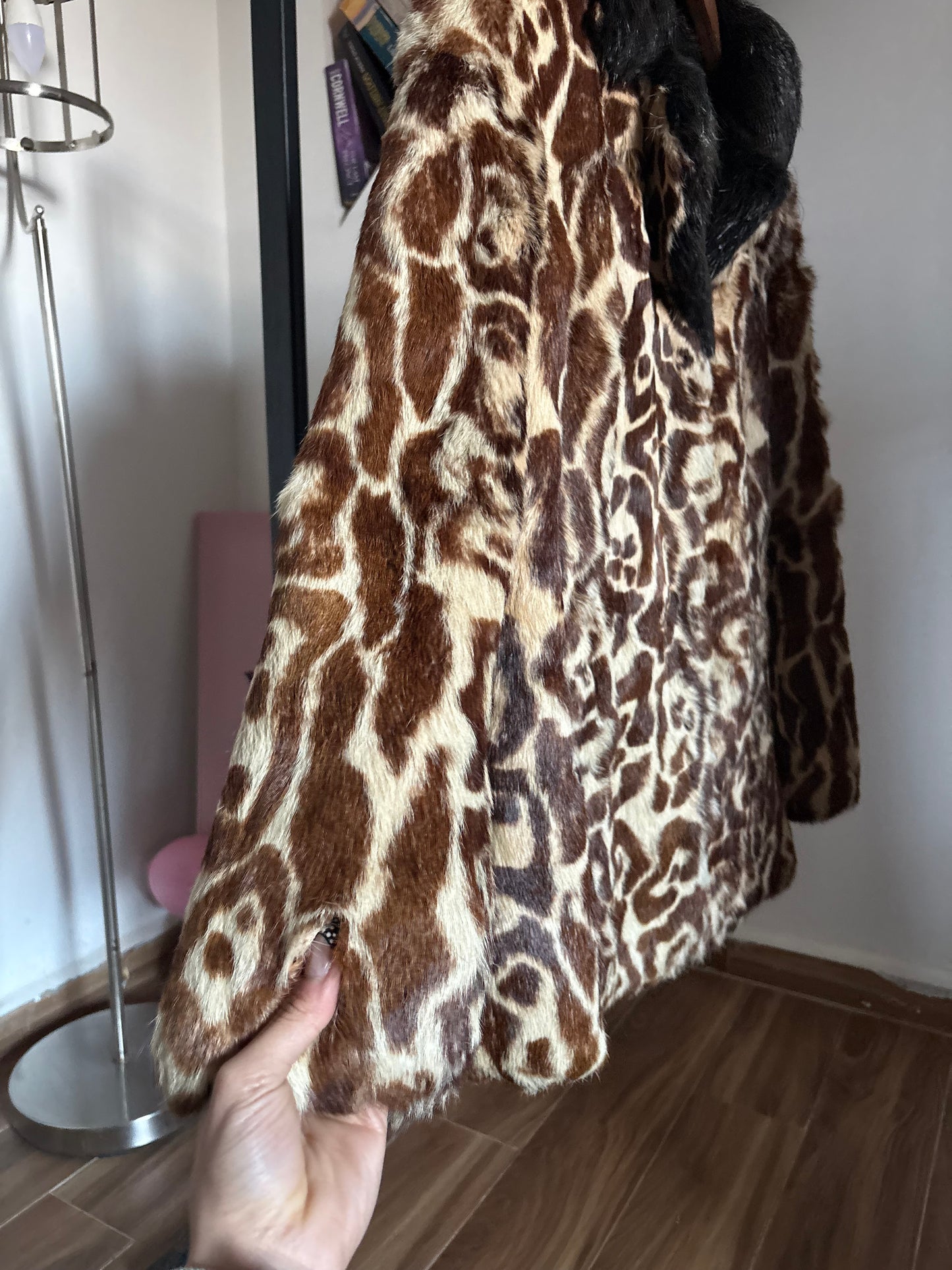 Real mini button up fur coat